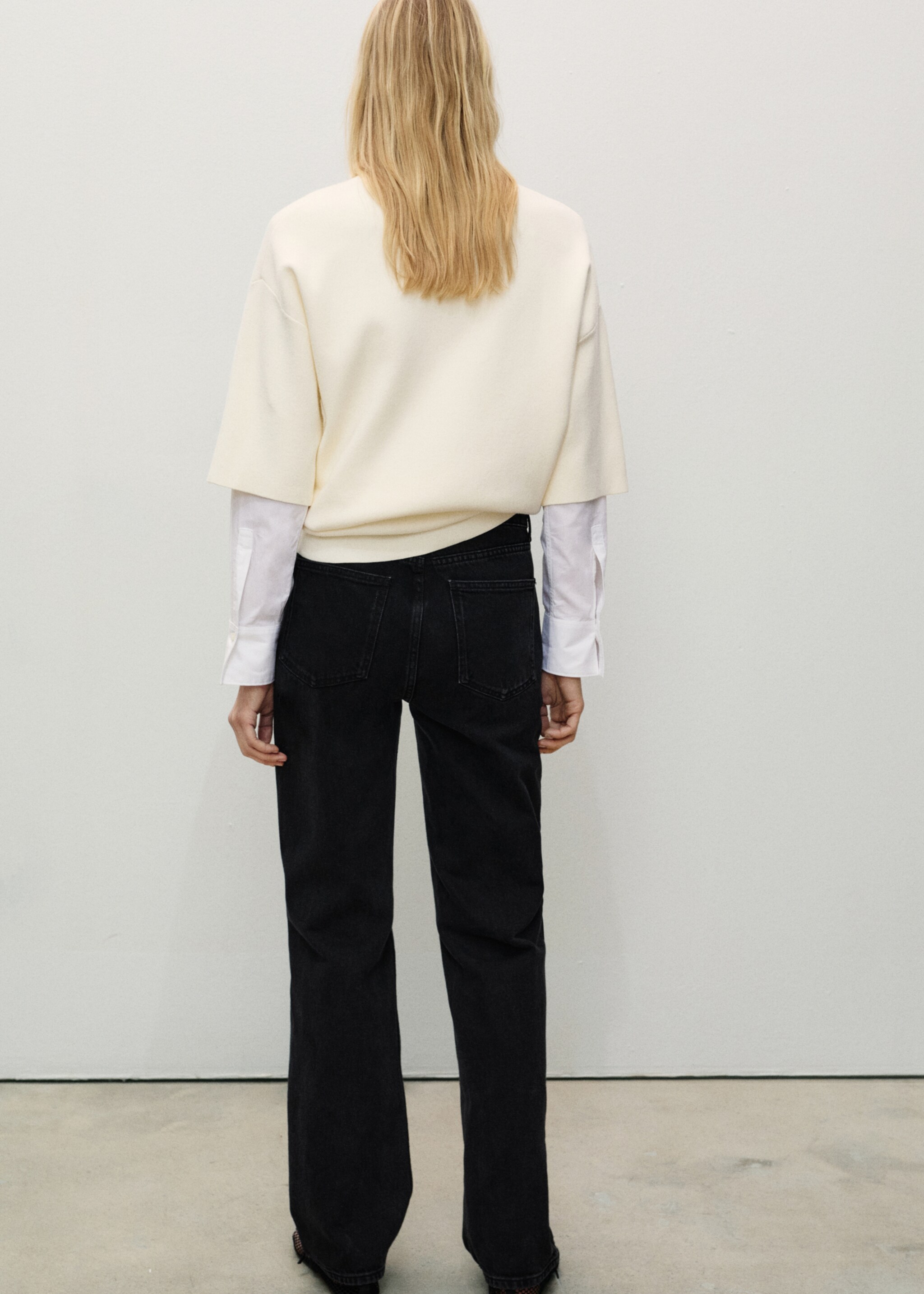 Jean Matilda droit taille normale - Verso de l’article, Black denim. Ref: 87020450-00.