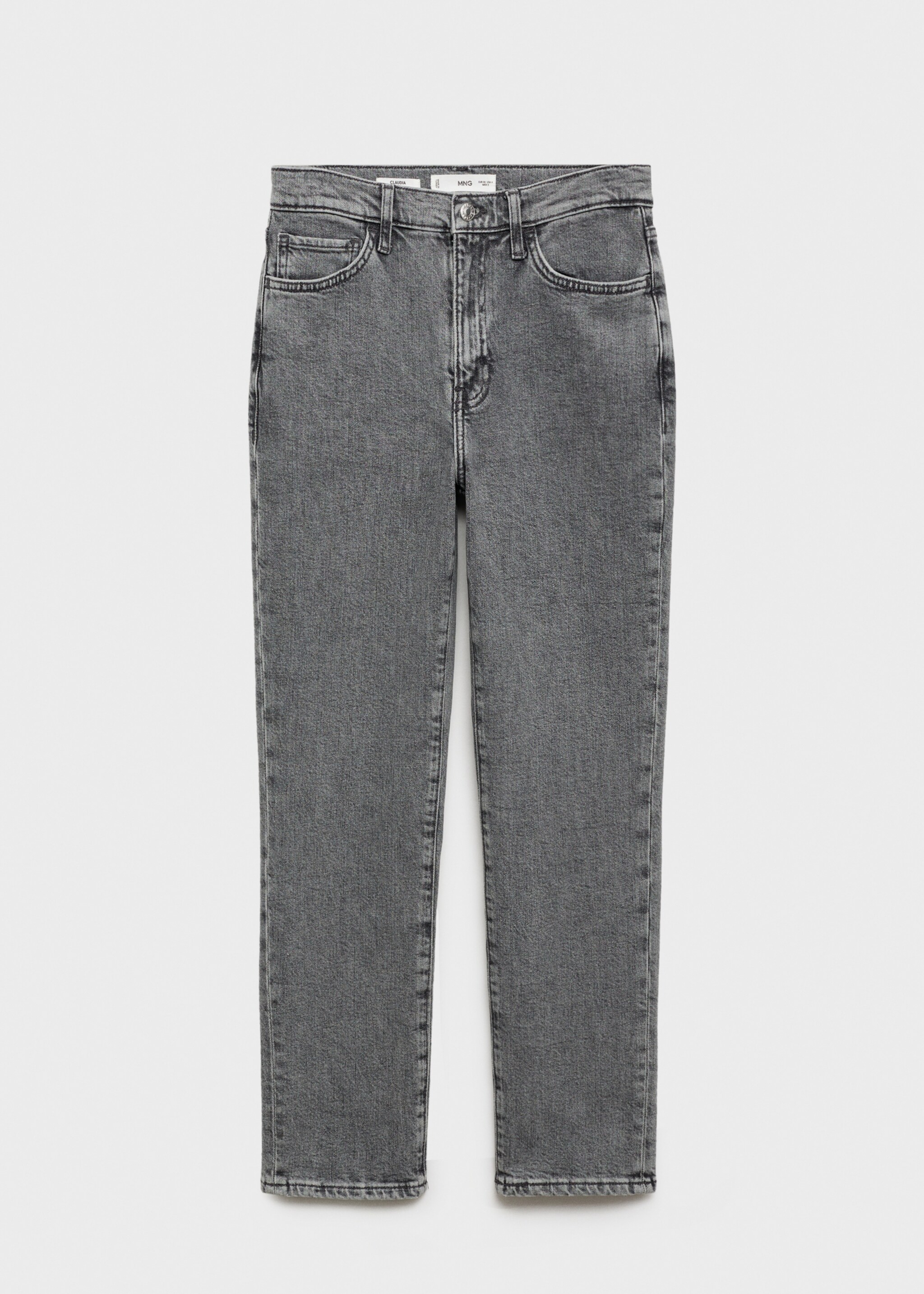 Claudia slim-fit cropped jeans - Article without model, Open Grey. Ref: 87020451-00.