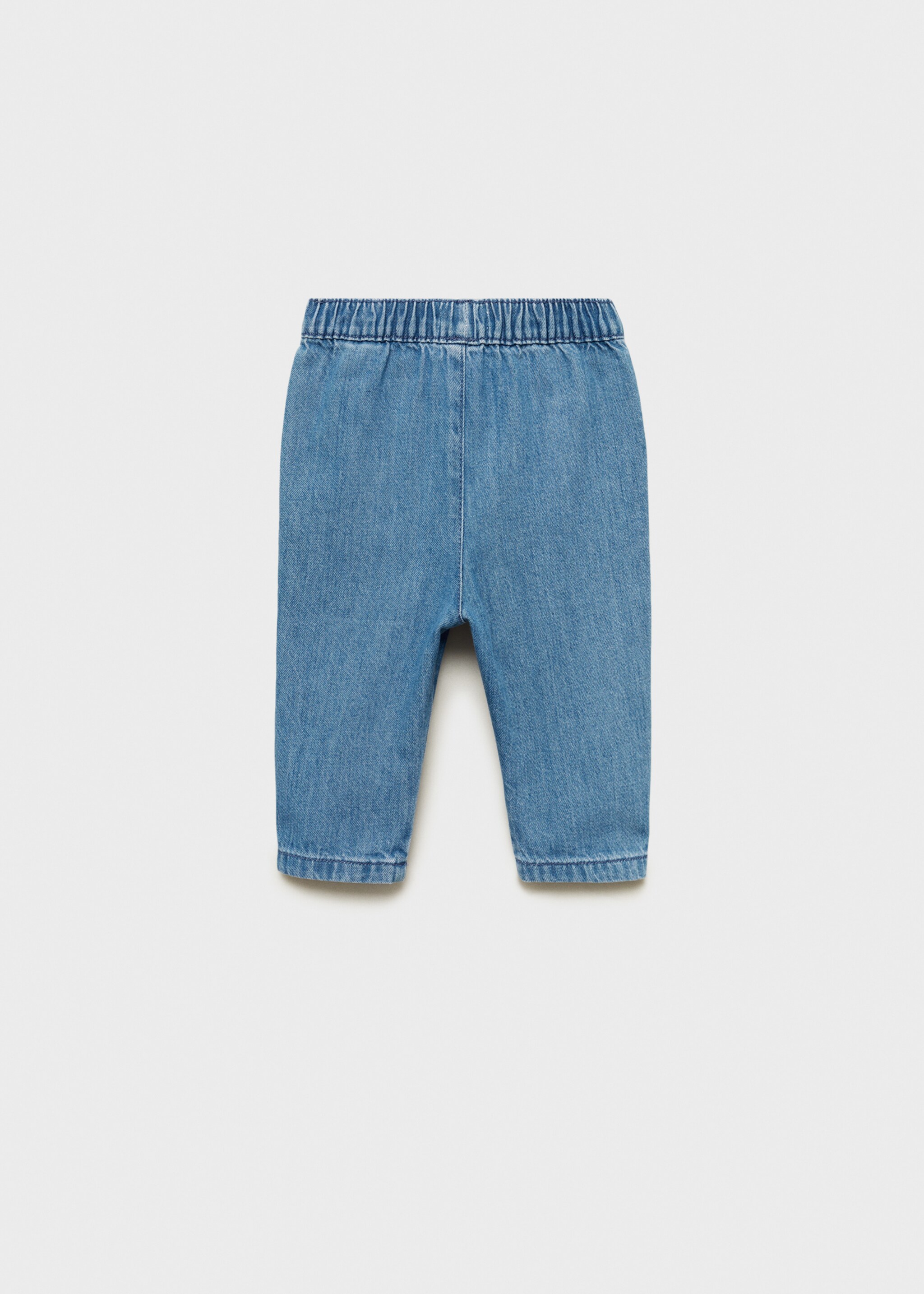 Lace drawstring waist jeans - Reverse of the article, Medium Blue. Ref: 87020453-00.