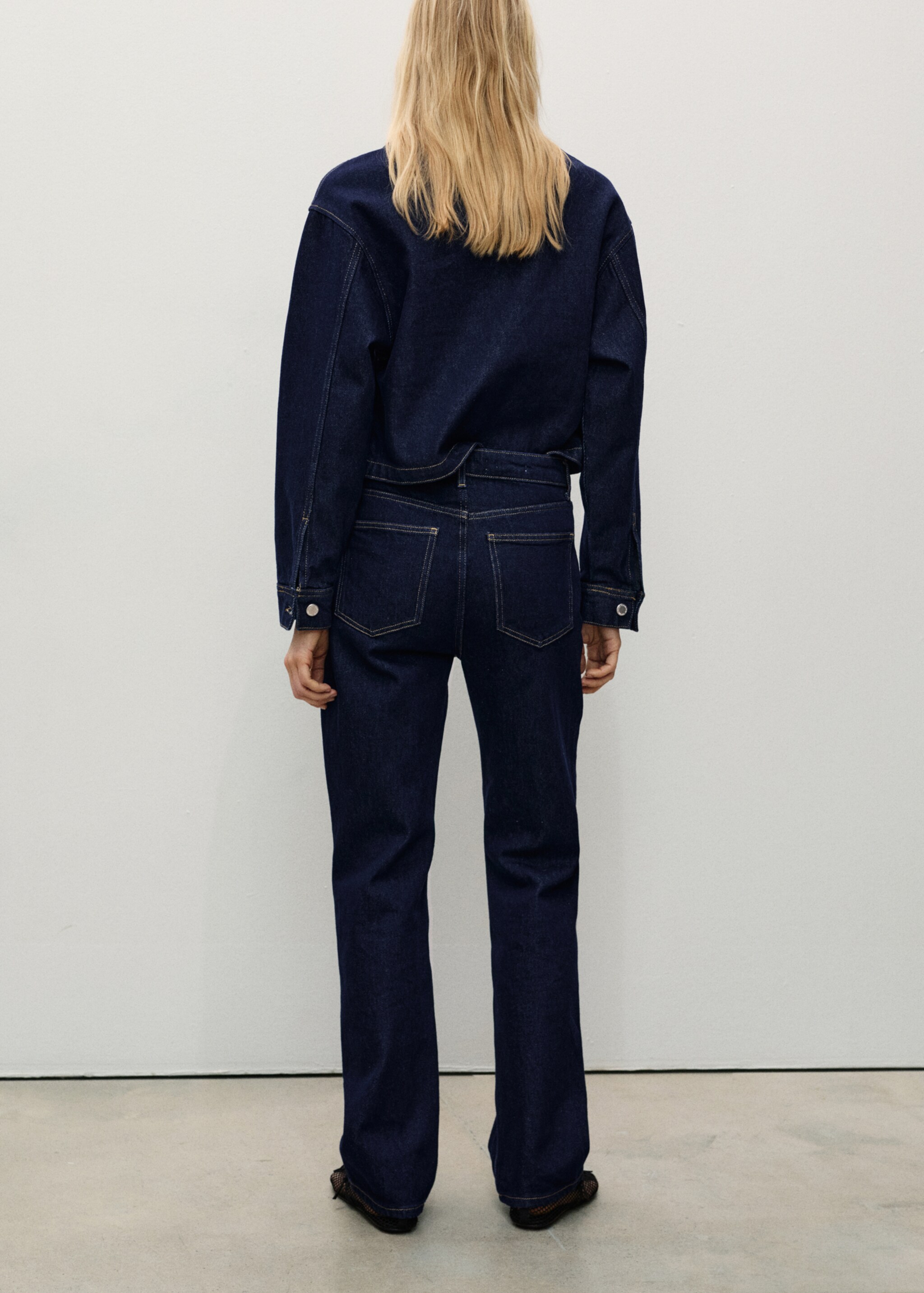 Rinse wash-jeans med rak passform Matilda - Artikelns baksida, Blå. Ref: 87020456-00.