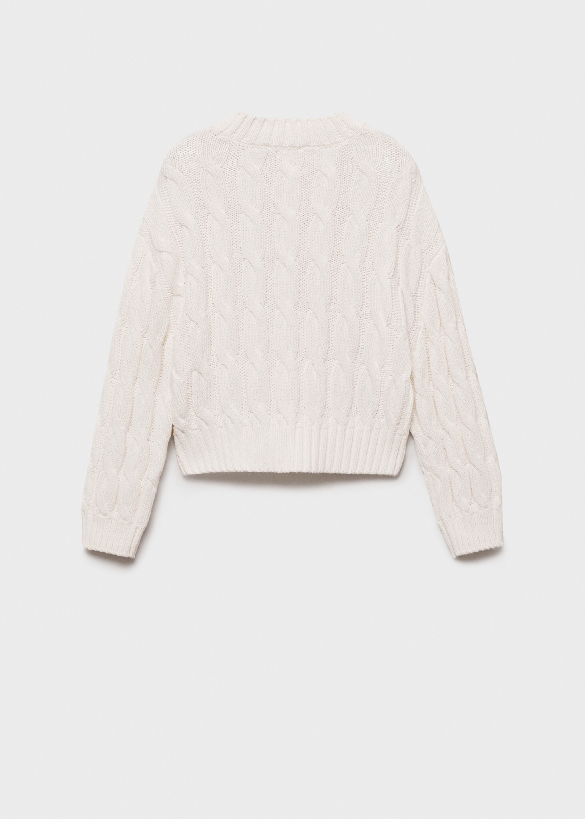 Pullover mit Zopfmuster - Rückseite des Artikels, Ecru. Ref: 87020458-00.