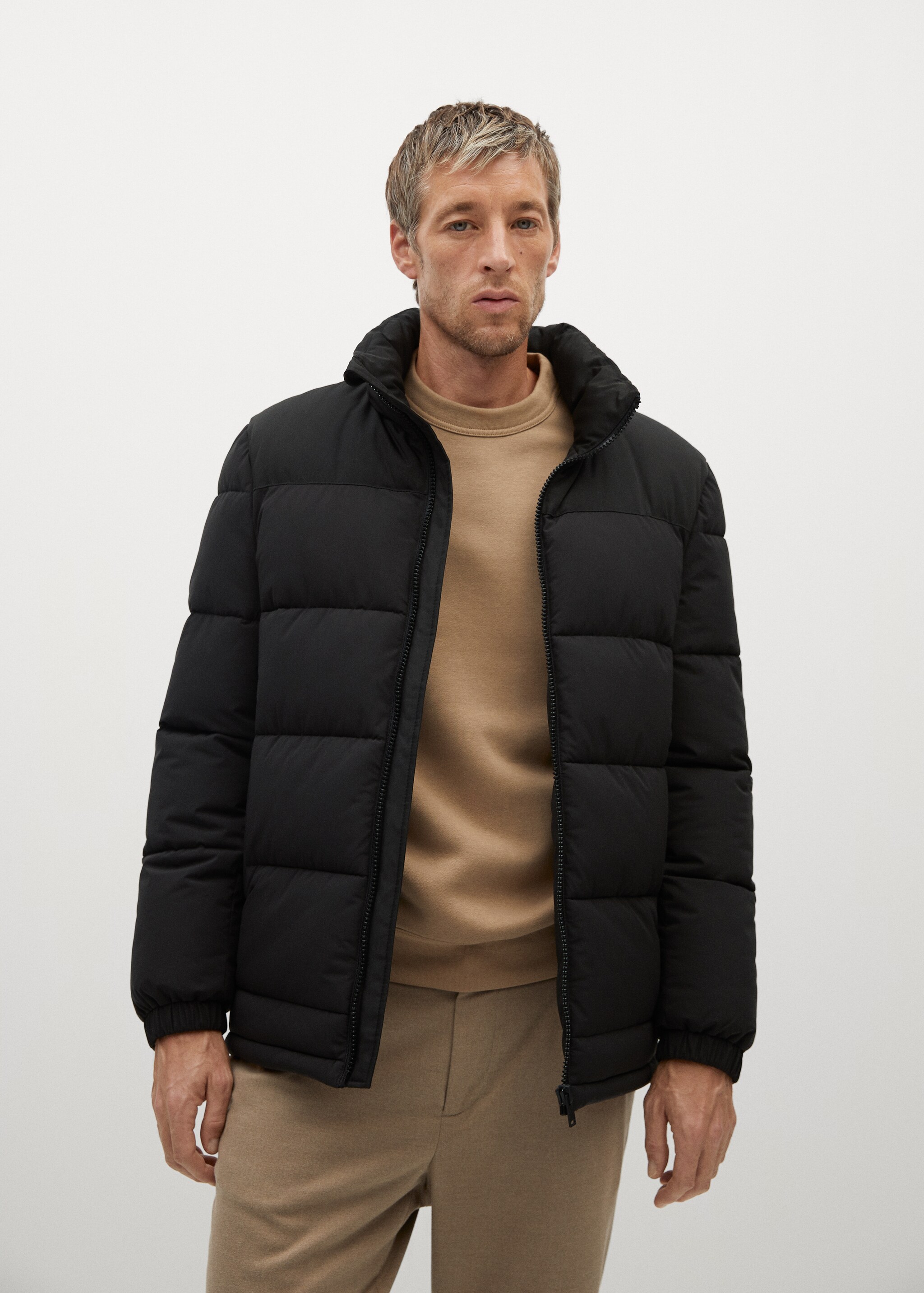 Anorak impermeable acolchado - Plano medio