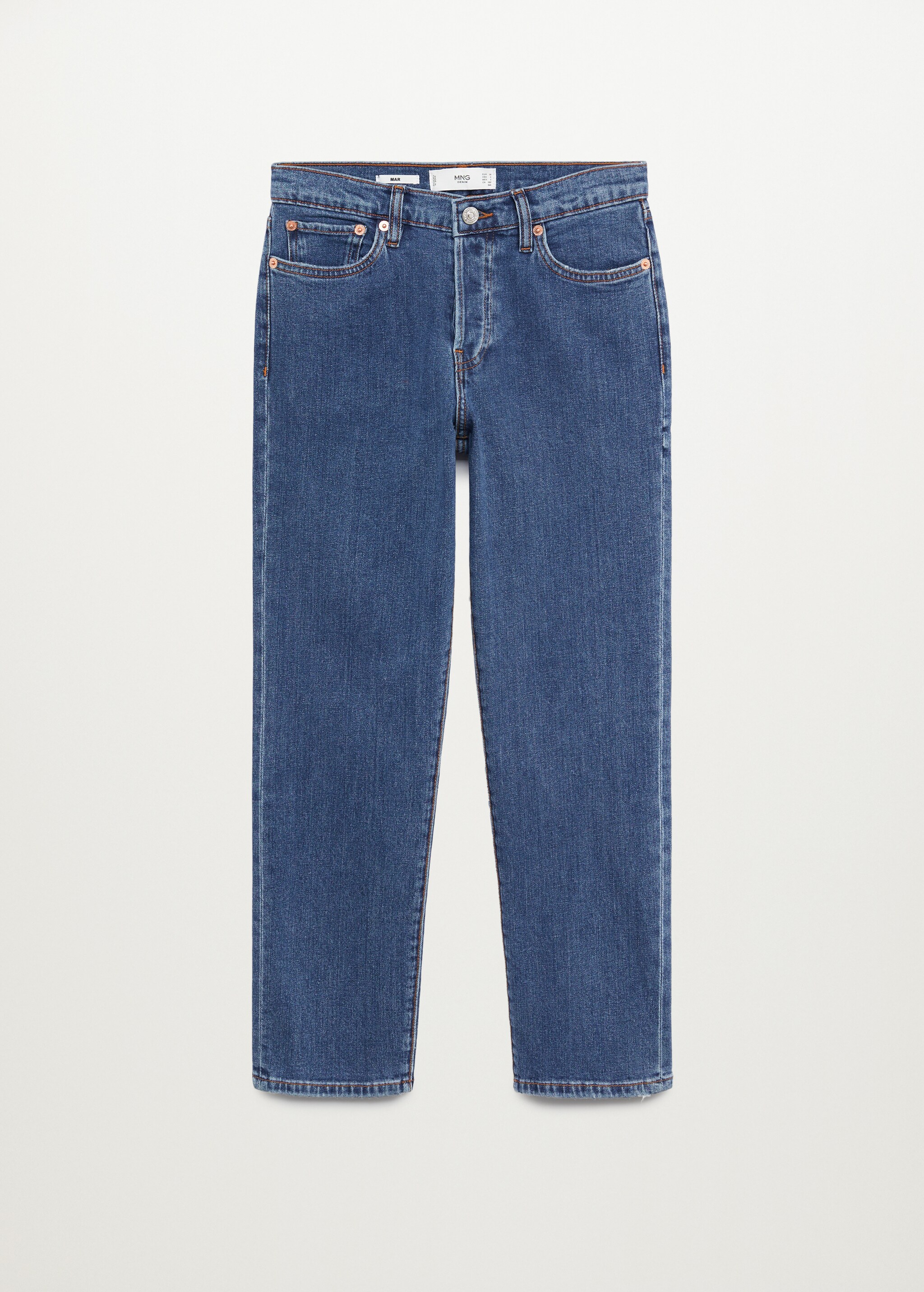 Ankle-length straight-fit jeans - Article without model