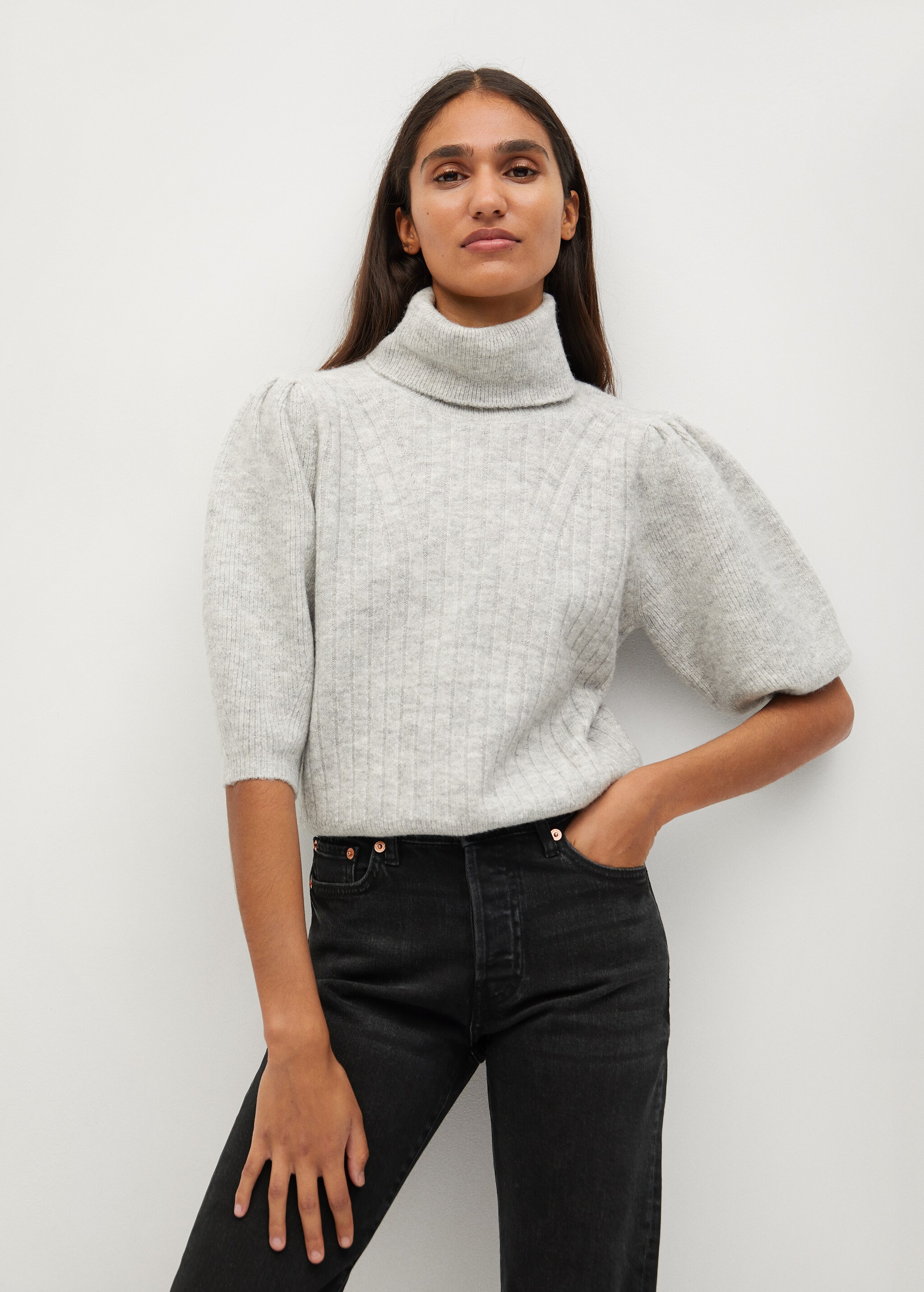 Ankle-length straight-fit jeans - Details of the article 1