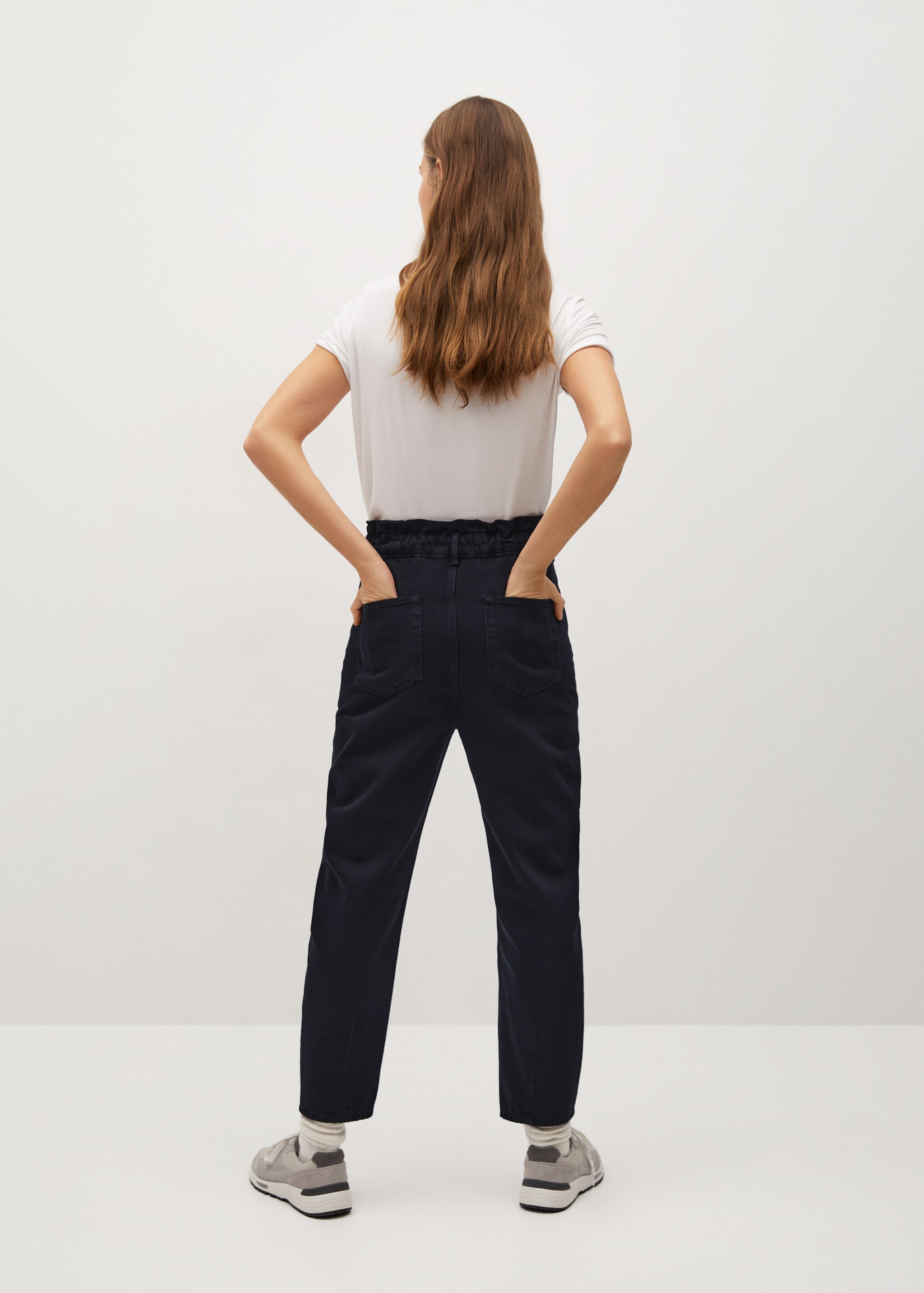Jeans baggy cintura elástica - Reverso del artículo