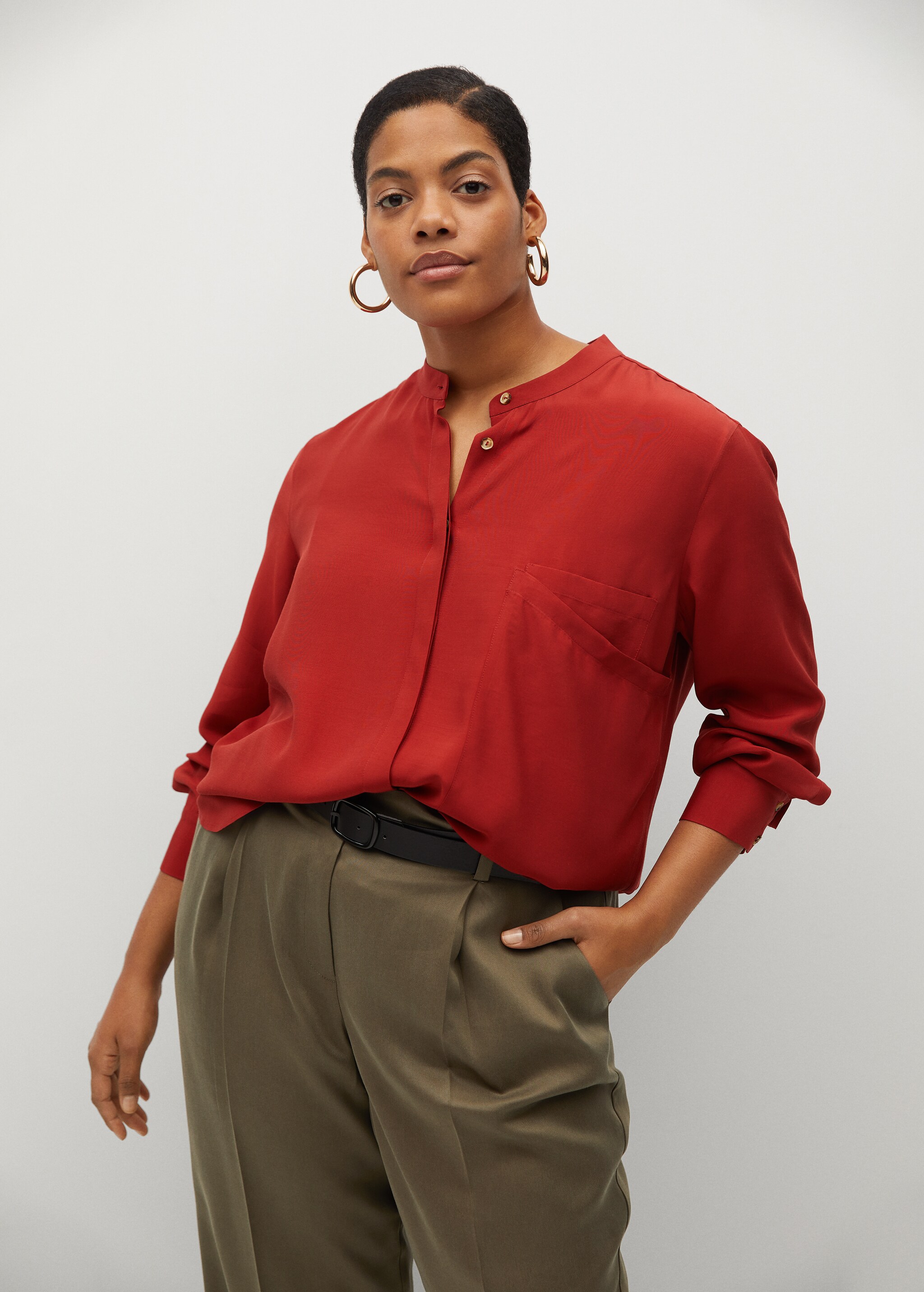 Belt straight-fit trousers - Details of the article 1