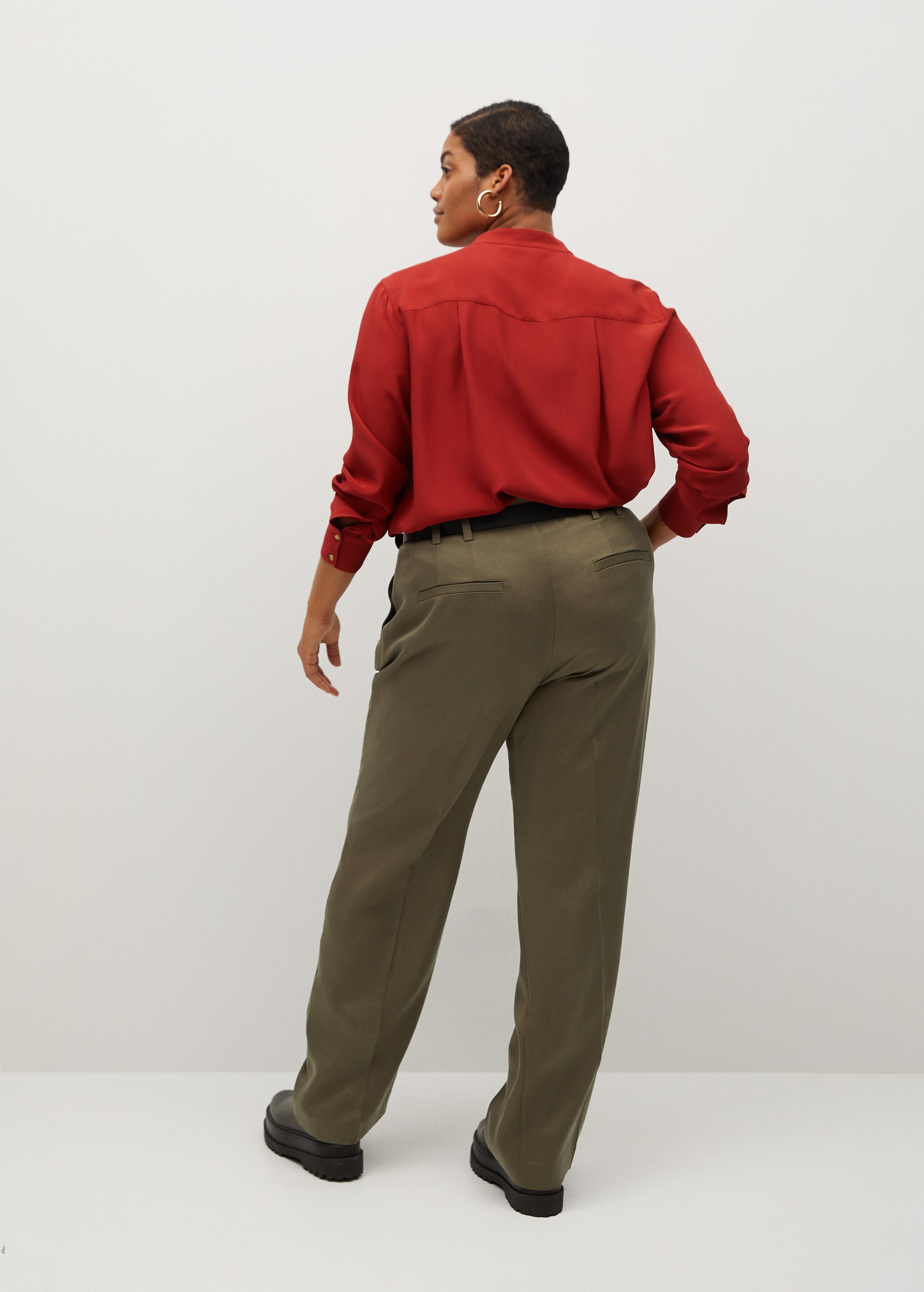 Belt straight-fit trousers - Reverse of the article