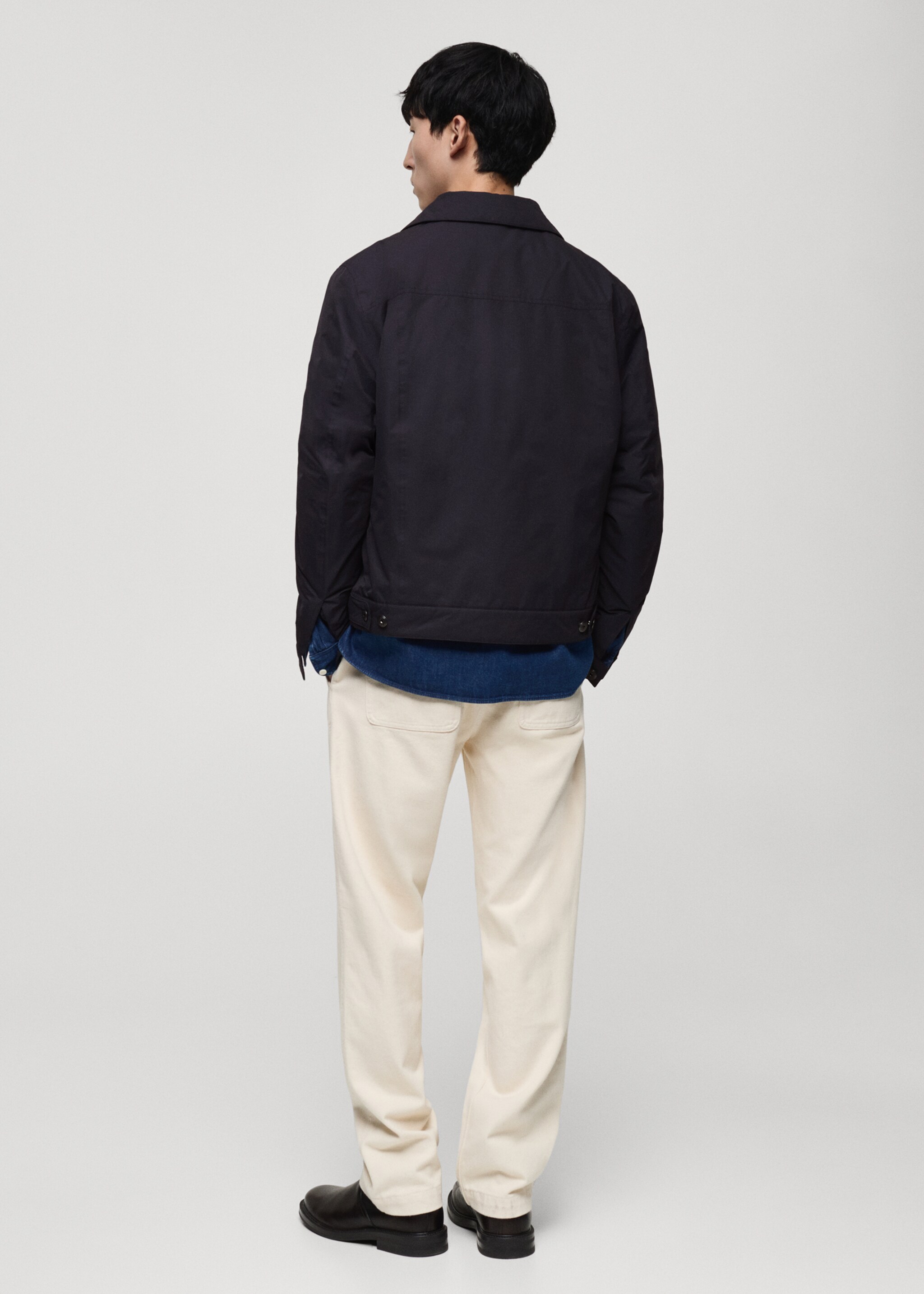 Water-repellent quilted jacket - Reverse of the article, Dark Navy. Ref: 87020575-00.