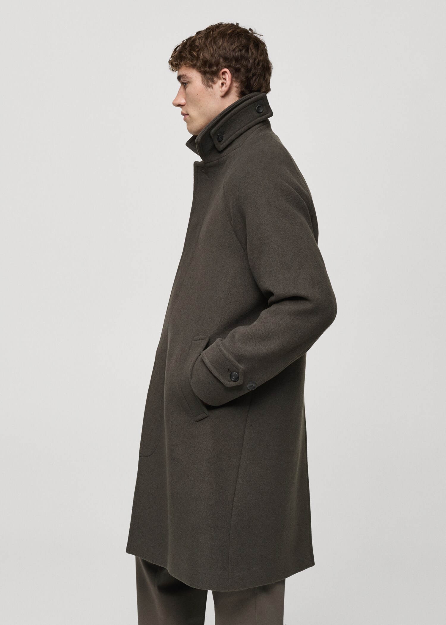 Long recycled wool coat - Details of the article 2