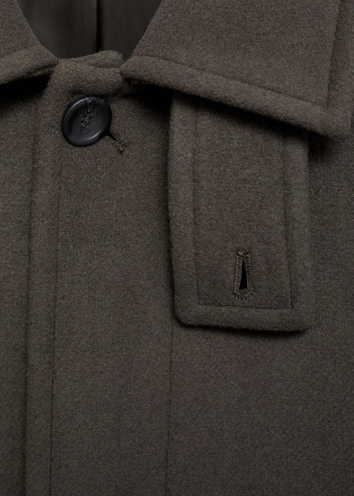 Long recycled wool coat - Details of the article 8