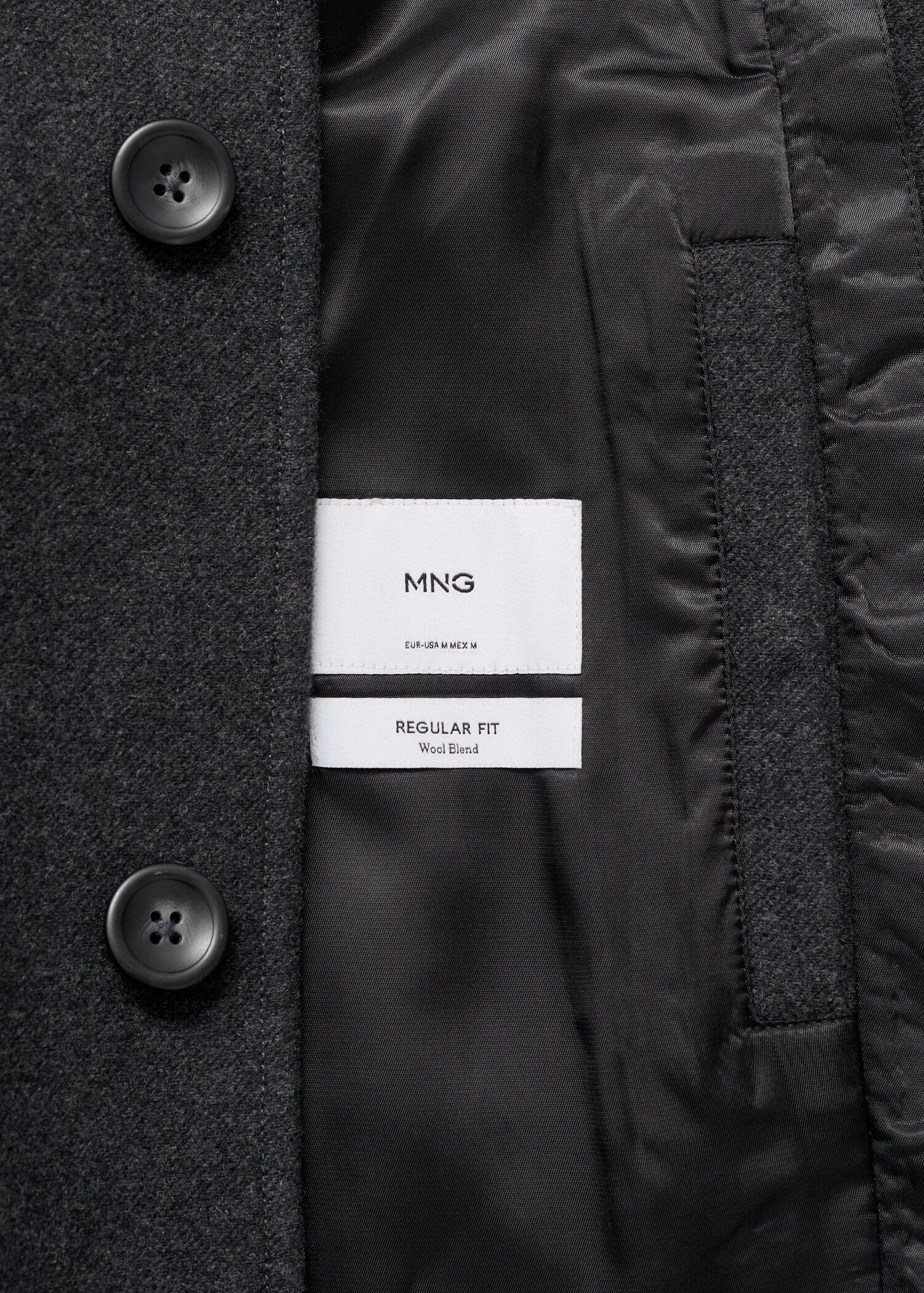 Wool coat with detachable collar - Details of the article 0