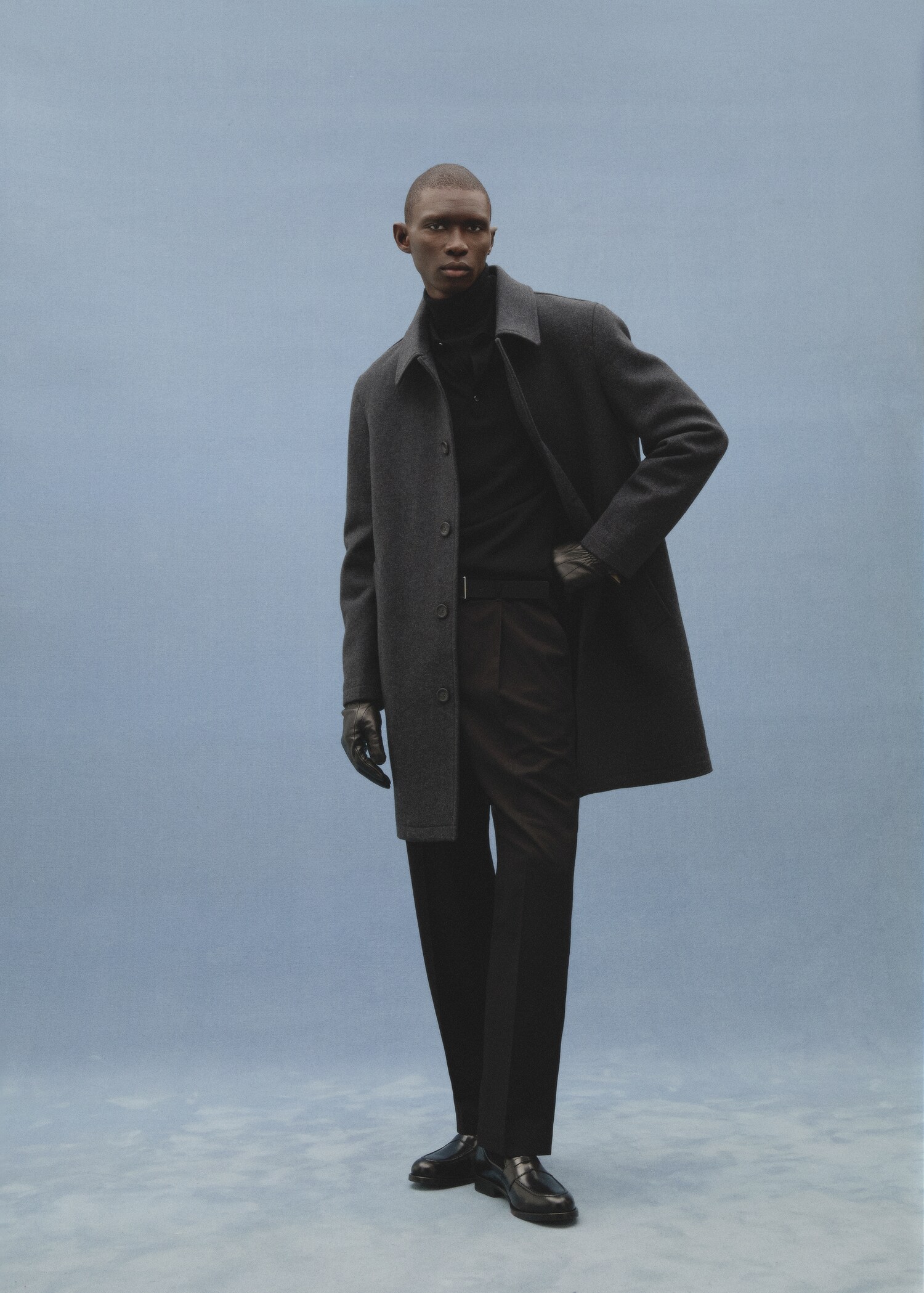 Wool coat with detachable collar - Details of the article 5