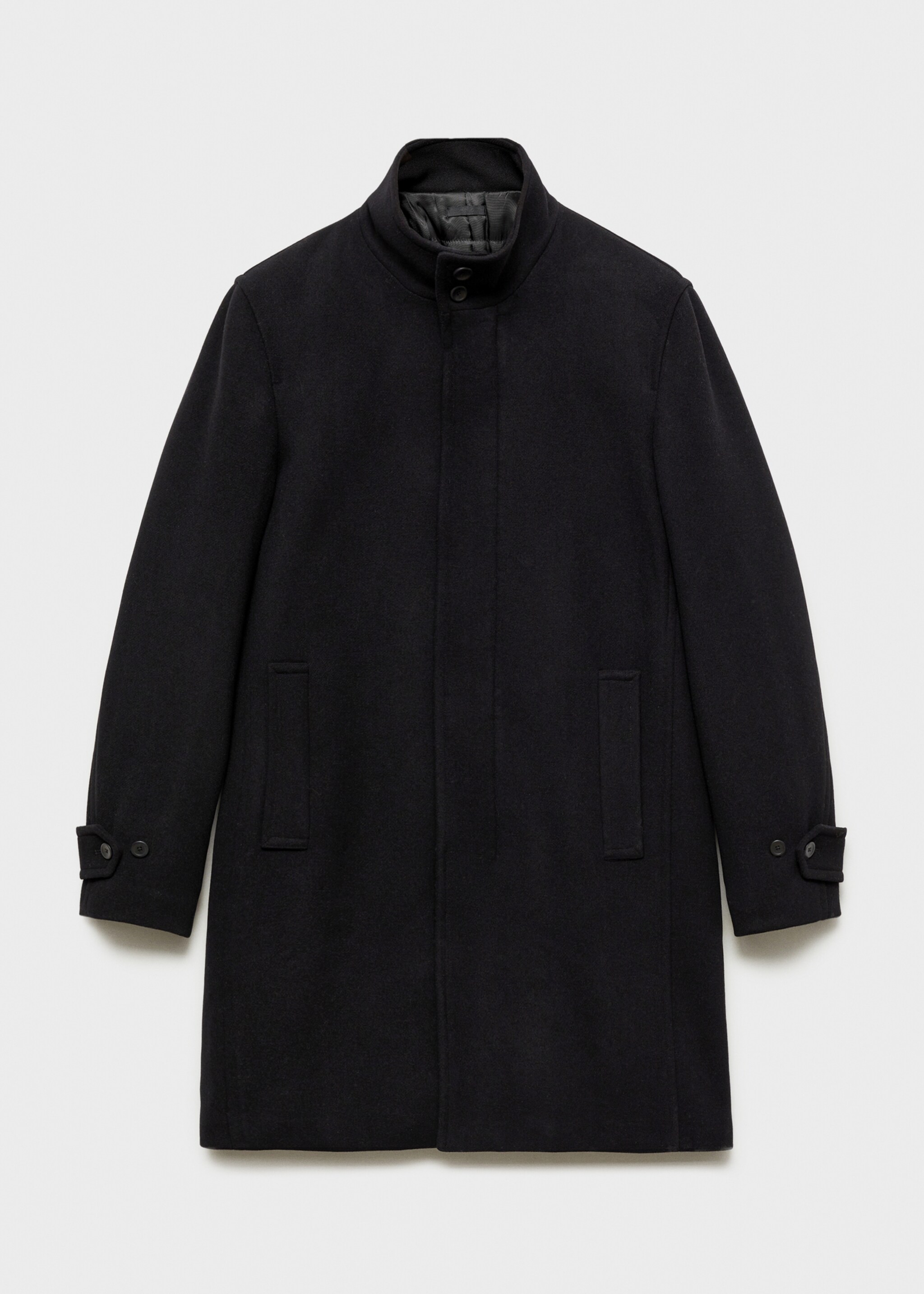 Quilted wool inner coat - Article without model, Black. Ref: 87020580-00.