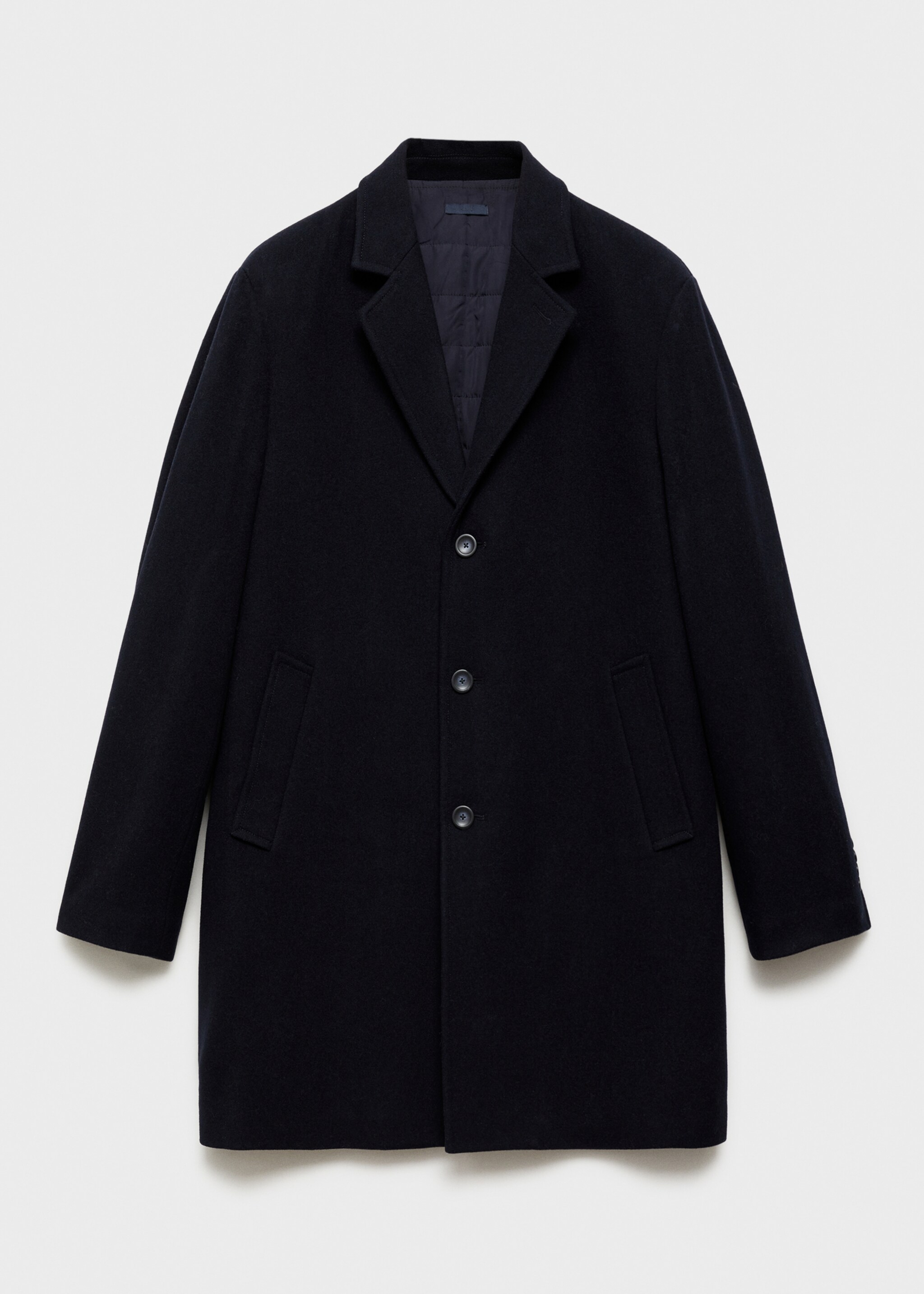 Quilted wool inner coat - Article without model, Dark Navy. Ref: 87020581-00.