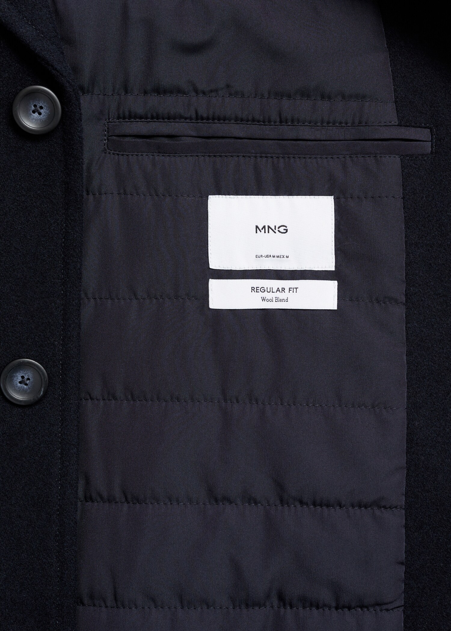 Wollmantel mit gestepptem Innenfutter - Detail des Artikels 0