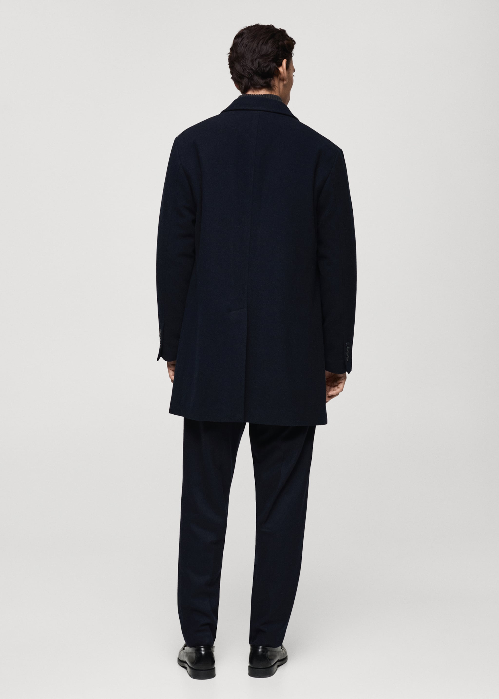 Quilted wool inner coat - Reverse of the article, Dark Navy. Ref: 87020581-00.
