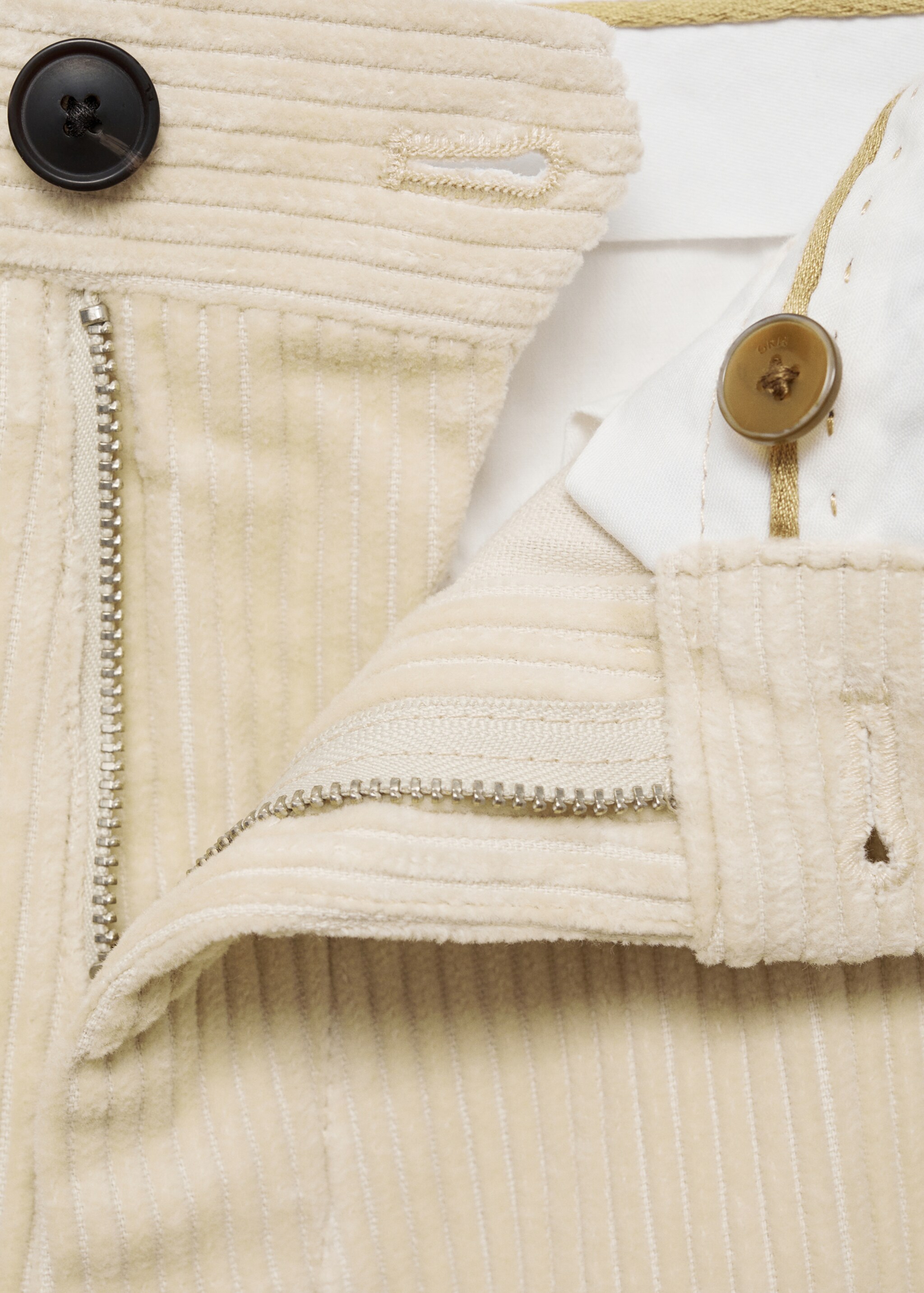 Παντελόνι κοτλέ regular fit - Λεπτομέρεια του προϊόντος 8, Γκρι Ανοιχτό/Παστελ. Ref: 87020583-00.