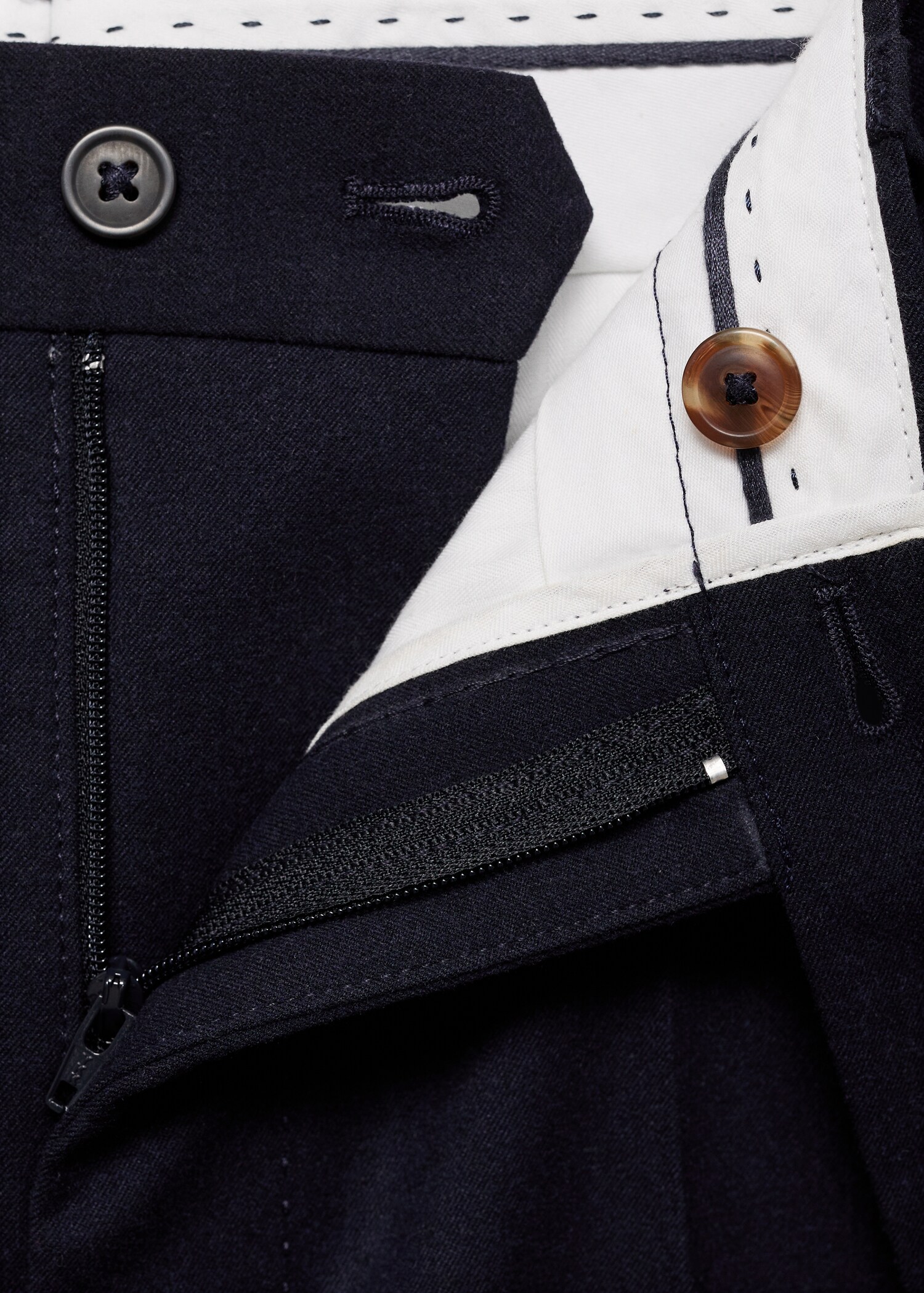 Flanelové kalhoty slim fit - Detail zboží 0