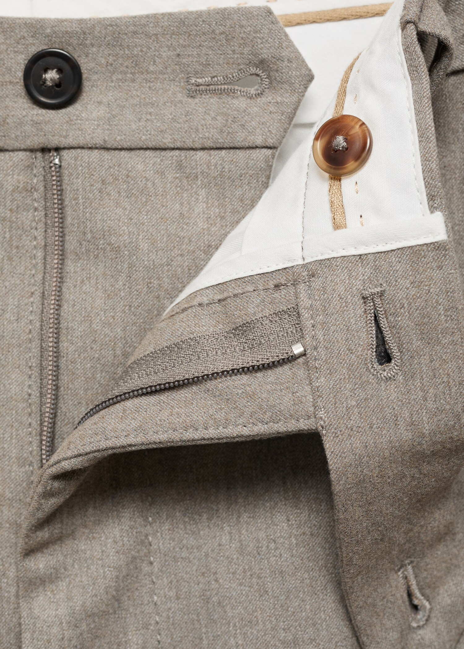 Flanelové kalhoty slim fit - Detail zboží 0