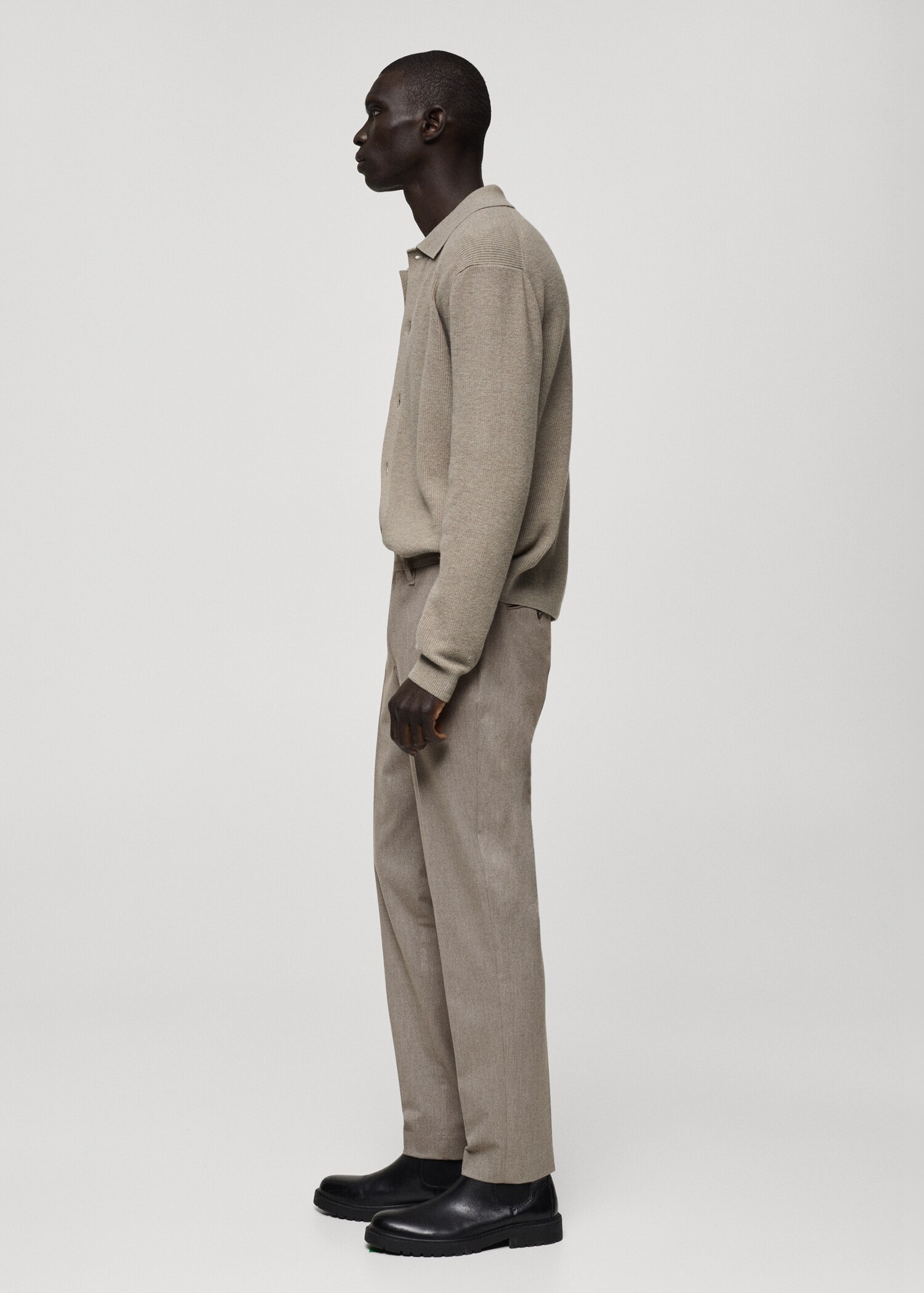 Flanelové kalhoty slim fit - Detail zboží 2