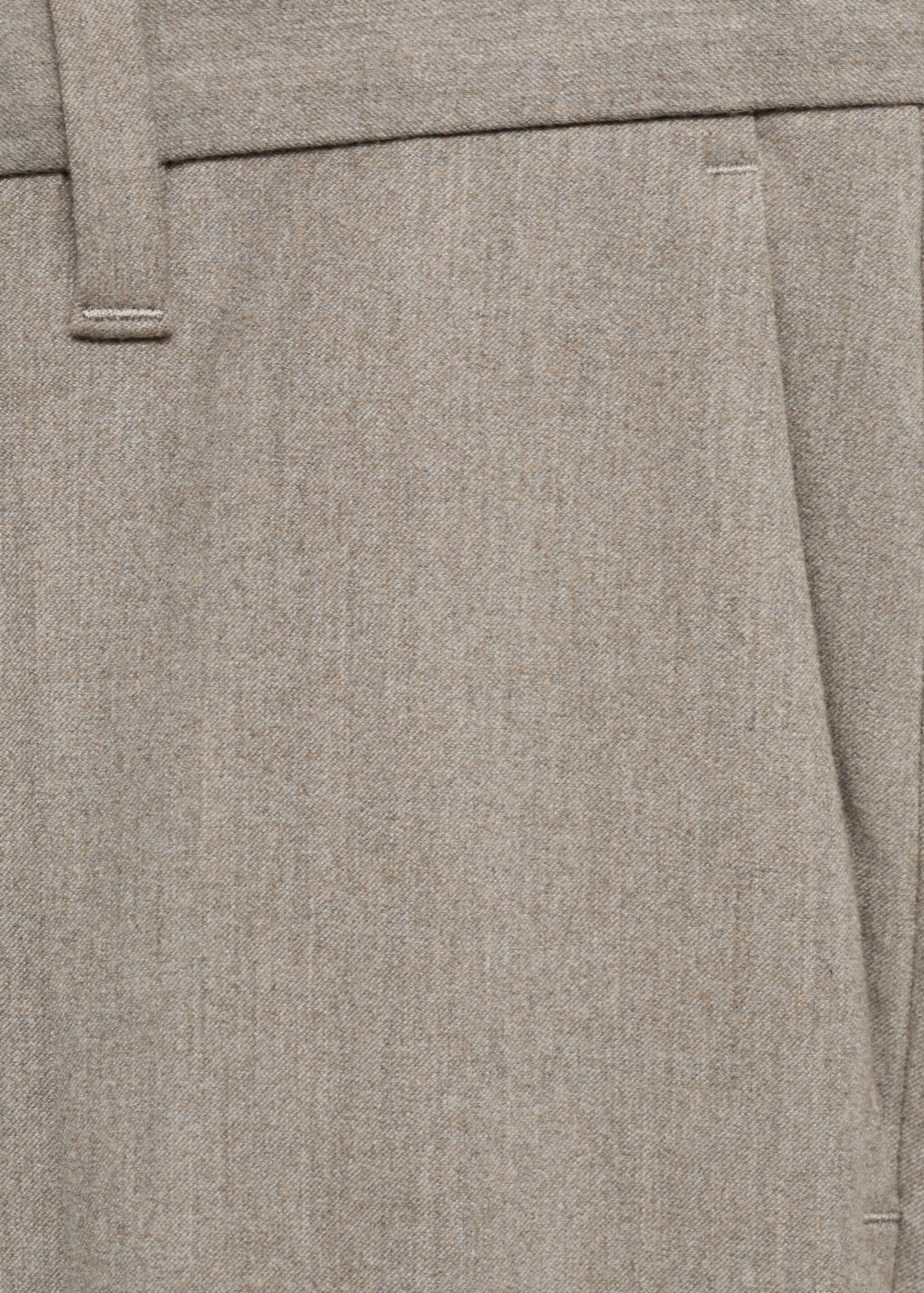 Pantalon flanelle regular-fit - Détail de l'article 8, Gris vison. Ref: 87020584-00.