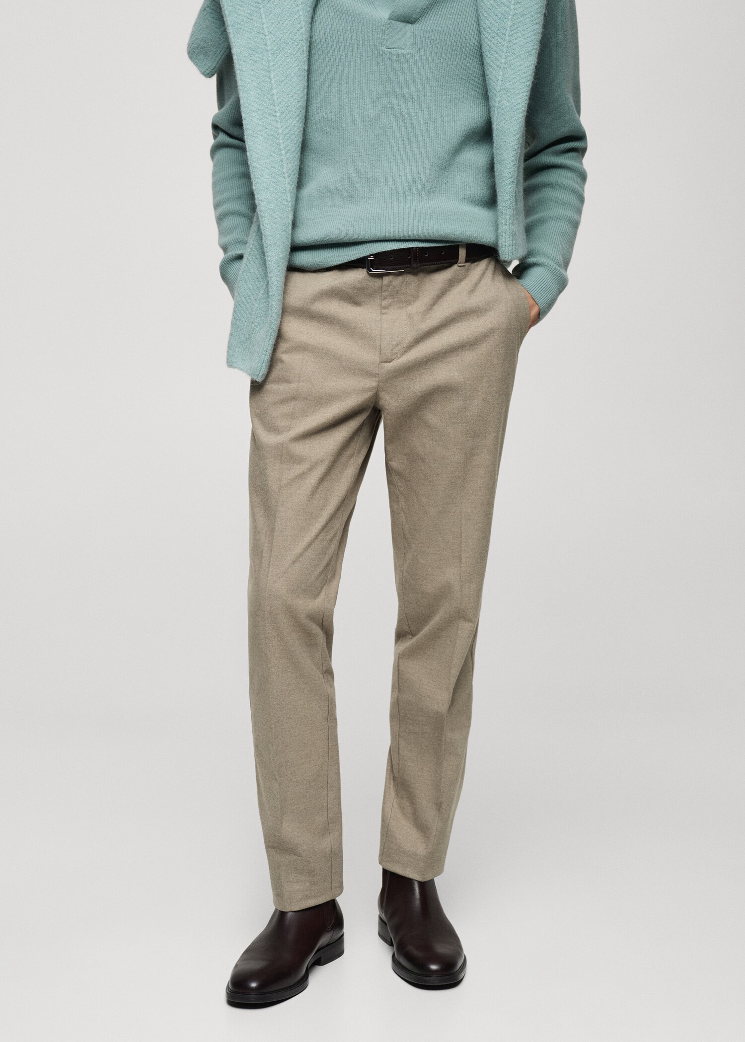 Regular-Fit-Flanellhose - Mittlere Ansicht