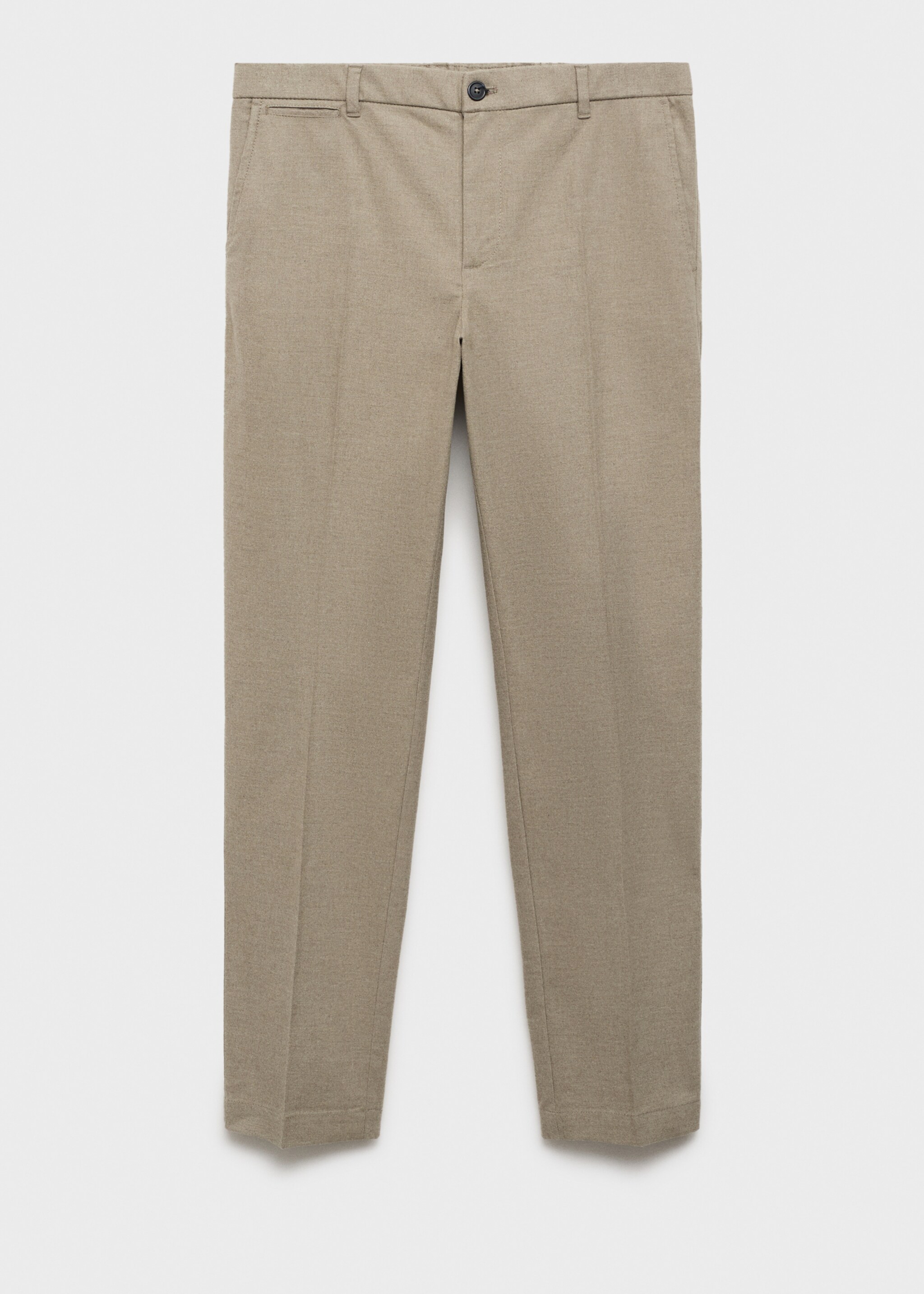 Regular-Fit-Flanellhose - Artikel ohne Model, Beige. Ref: 87020585-00.