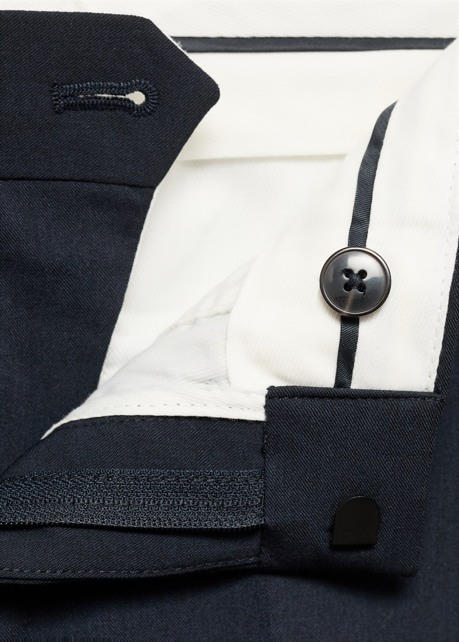 Stretch fabric super slim-fit suit trousers - Details of the article 0