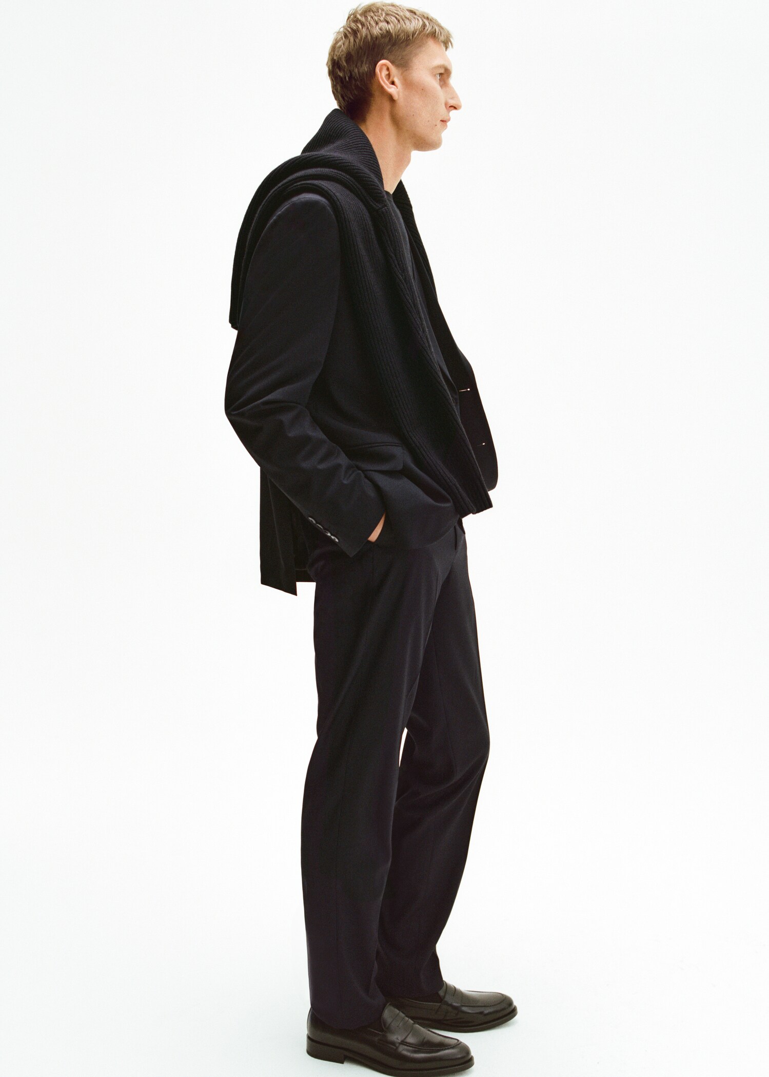 Stretch fabric super slim-fit suit trousers - Details of the article 5