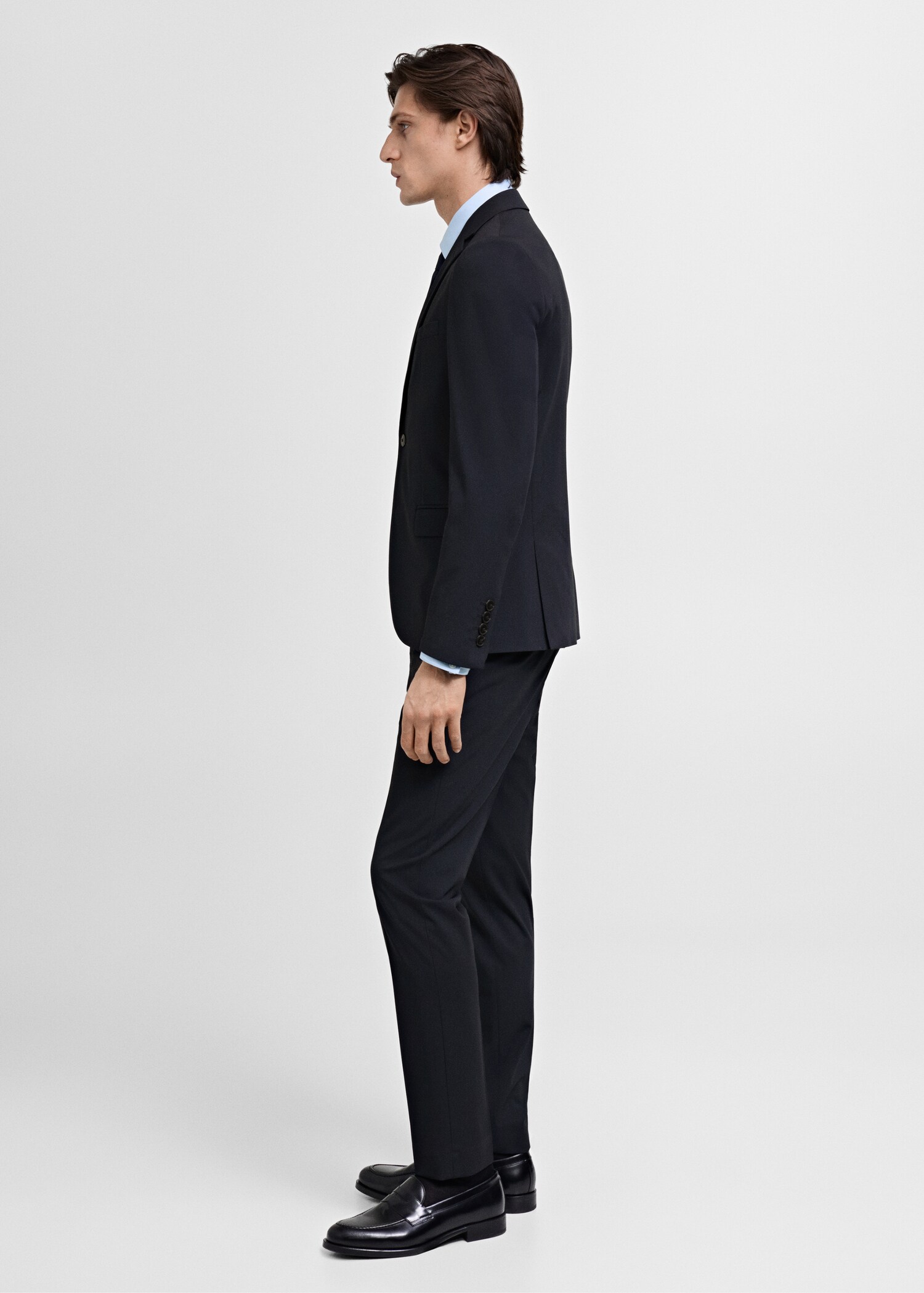 Stretch fabric super slim-fit suit trousers - Details of the article 6