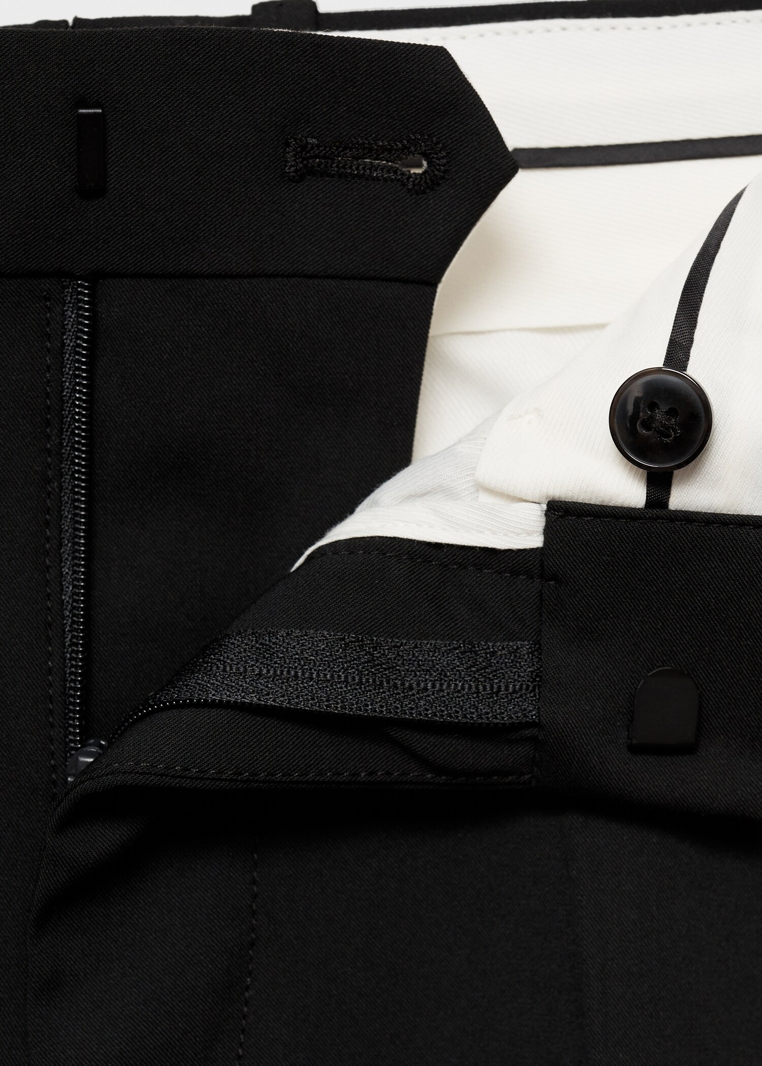 Stretch fabric super slim-fit suit trousers - Details of the article 8