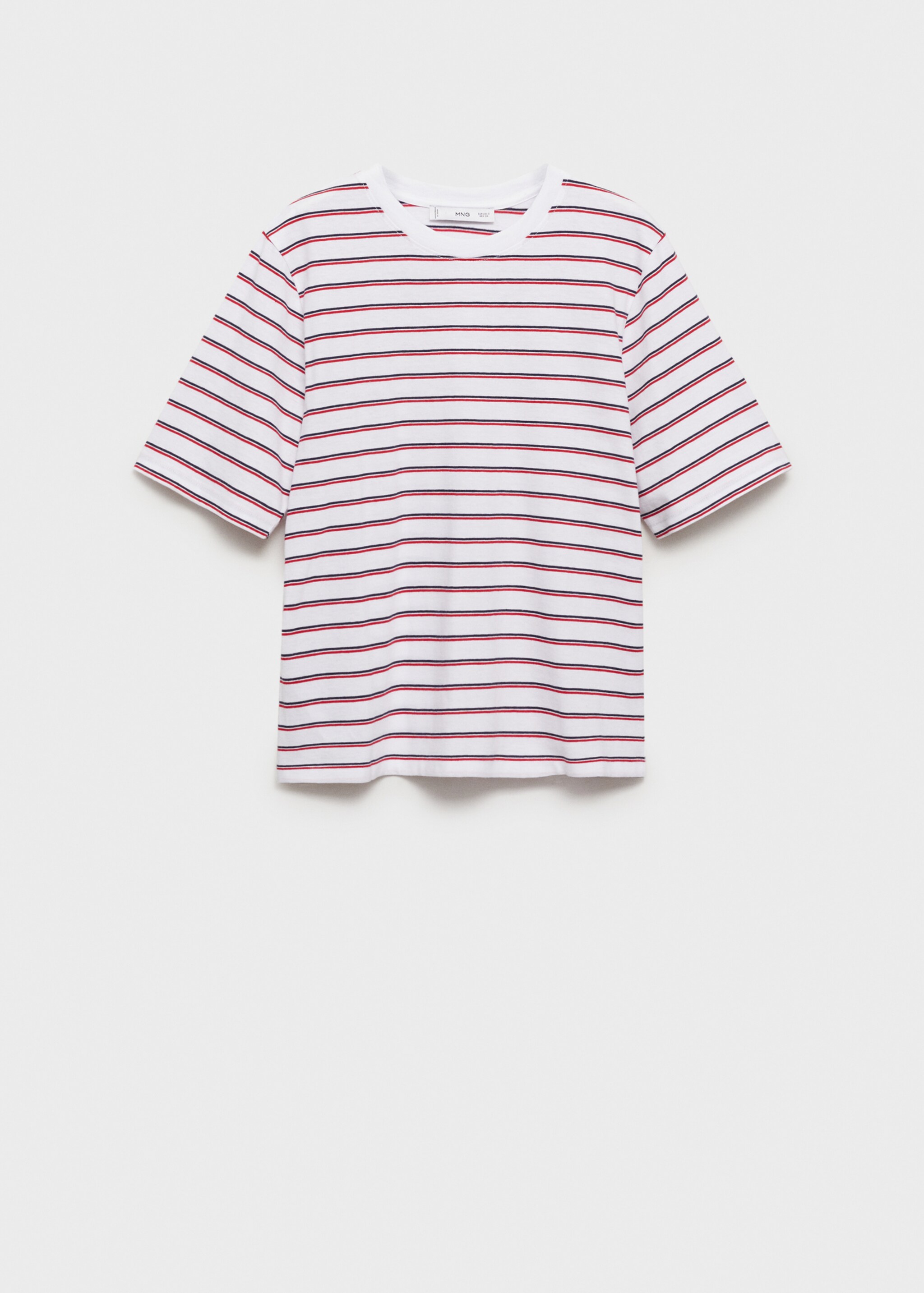 T-shirt coton à rayures - Article sans modèle, Blanc cassé. Ref: 87020596-00.