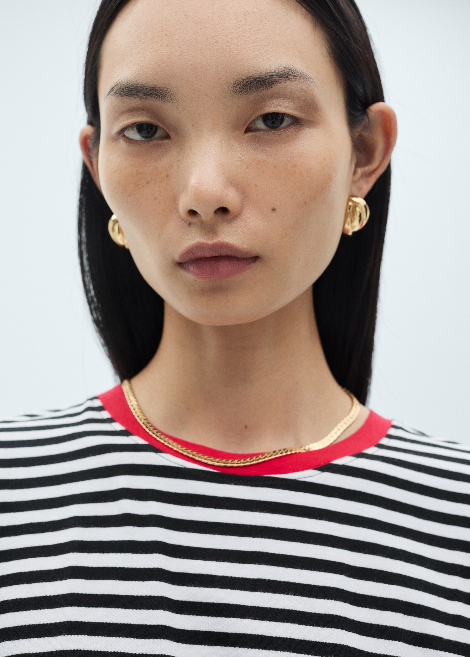 T-shirt coton à rayures - Détail de l'article 1