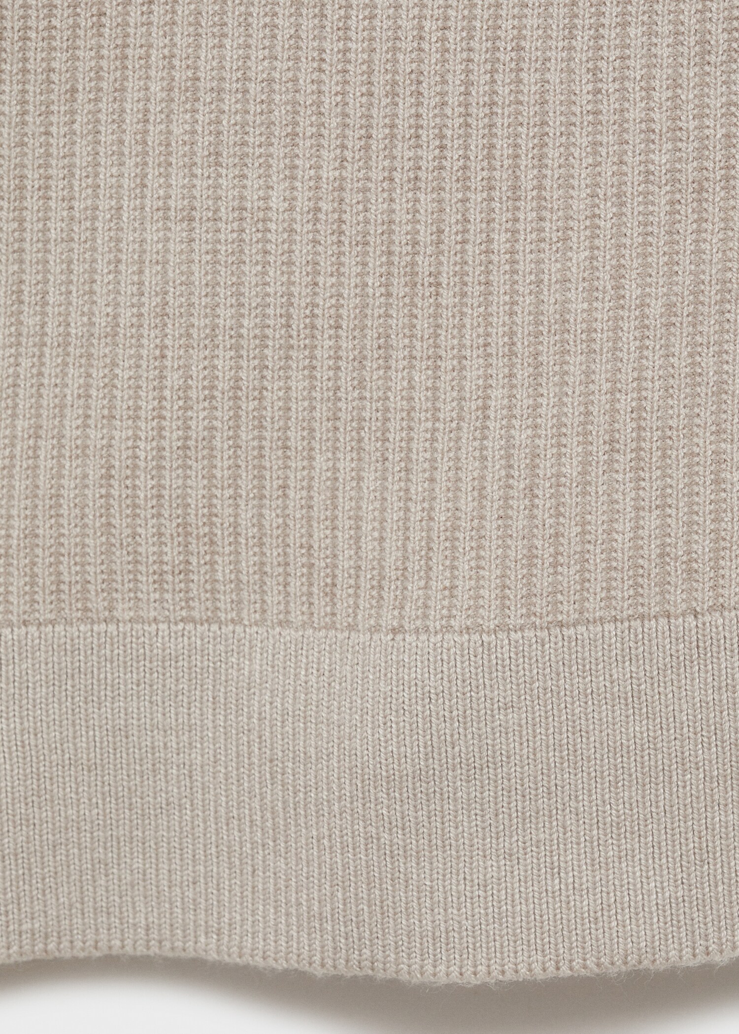 Cotton-blend ribbed polo sweater - Details of the article 0