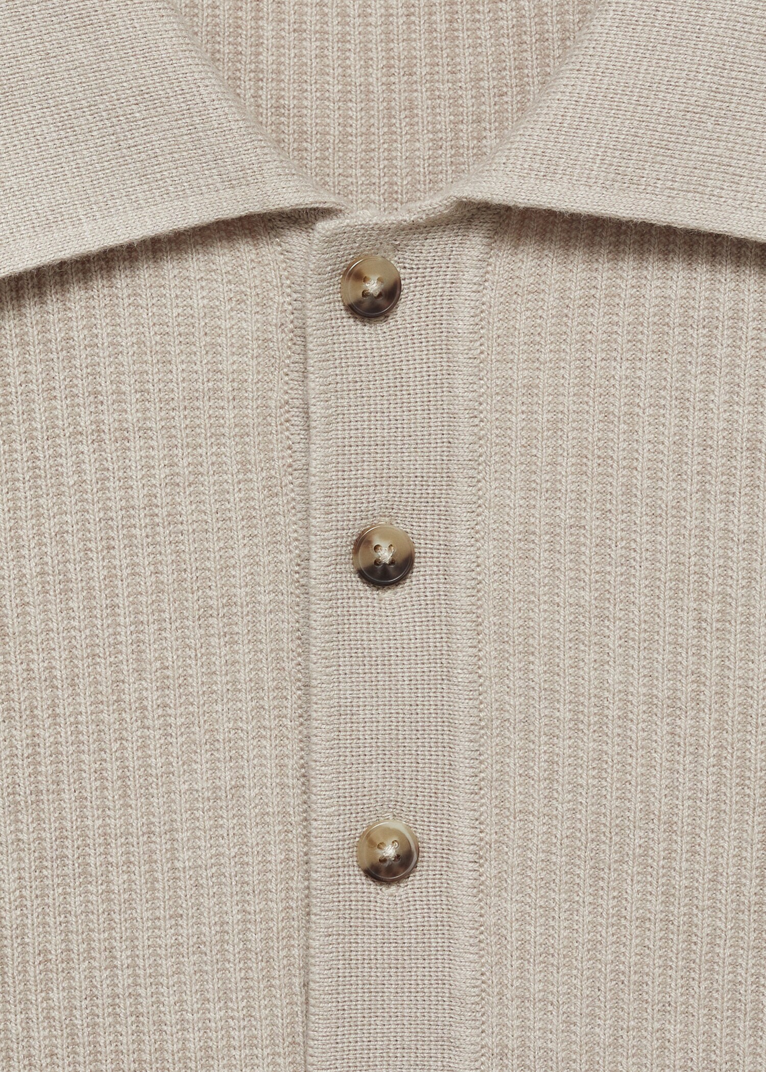 Cotton-blend ribbed polo sweater - Details of the article 8