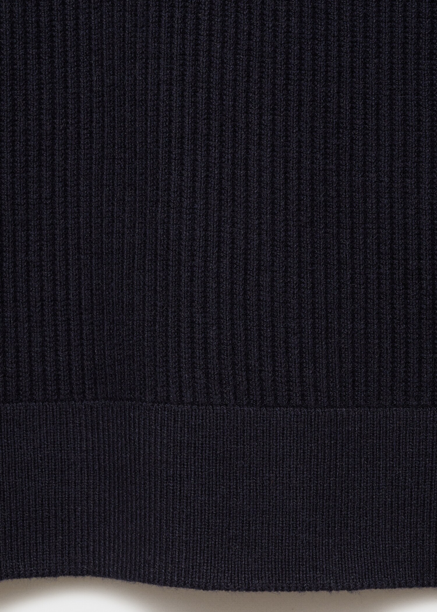 Cotton-blend ribbed polo sweater - Details of the article 0
