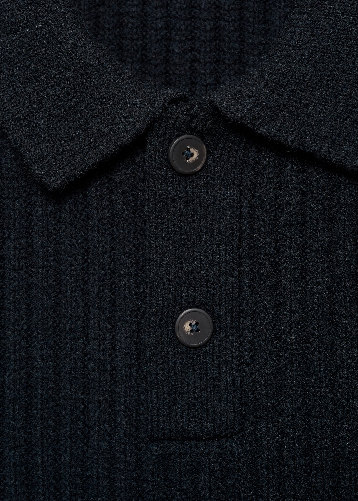 Ribbed polo-neck sweater - Details of the article 8