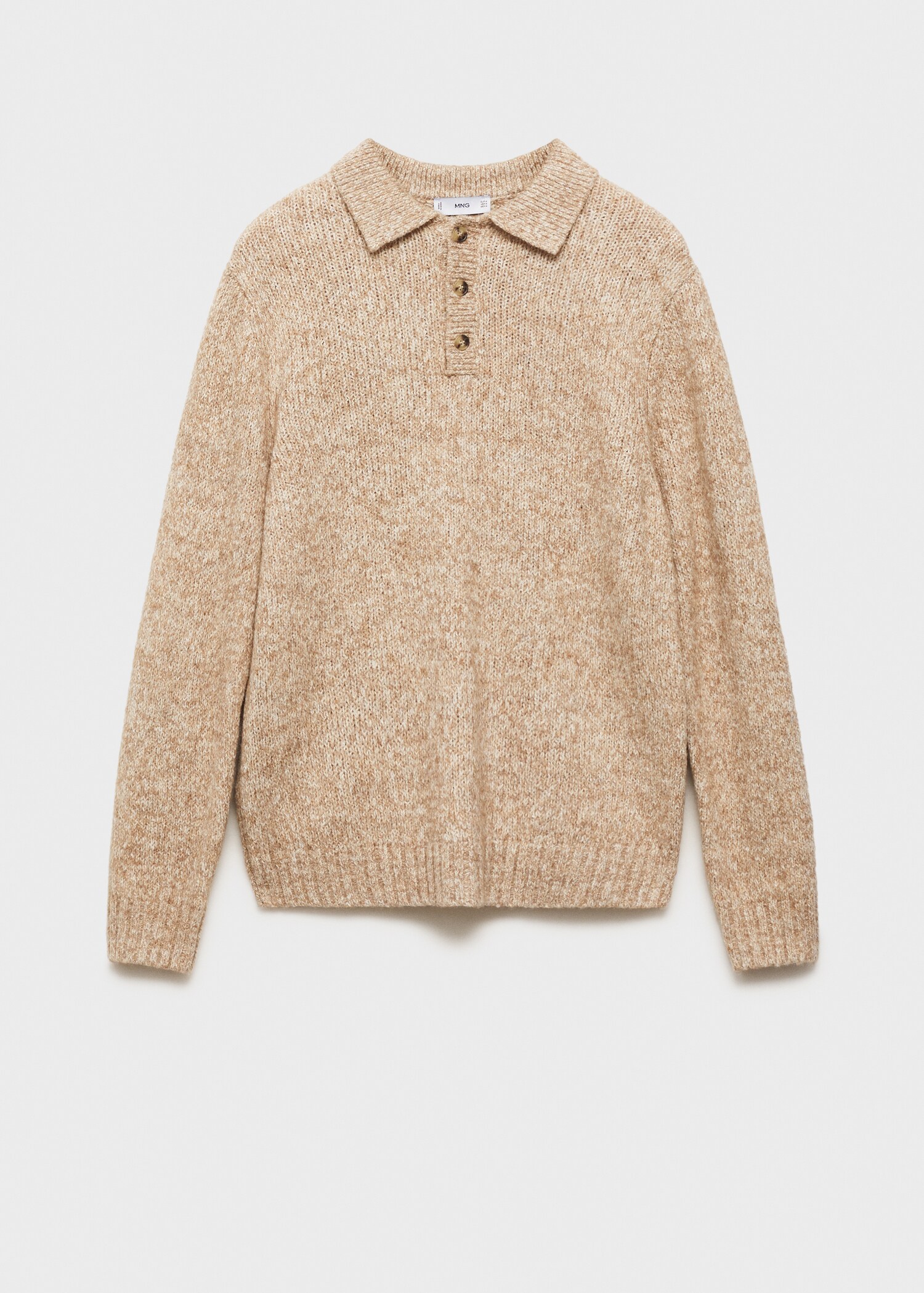 Pull-over polo maille laine mélangée - Article sans modèle