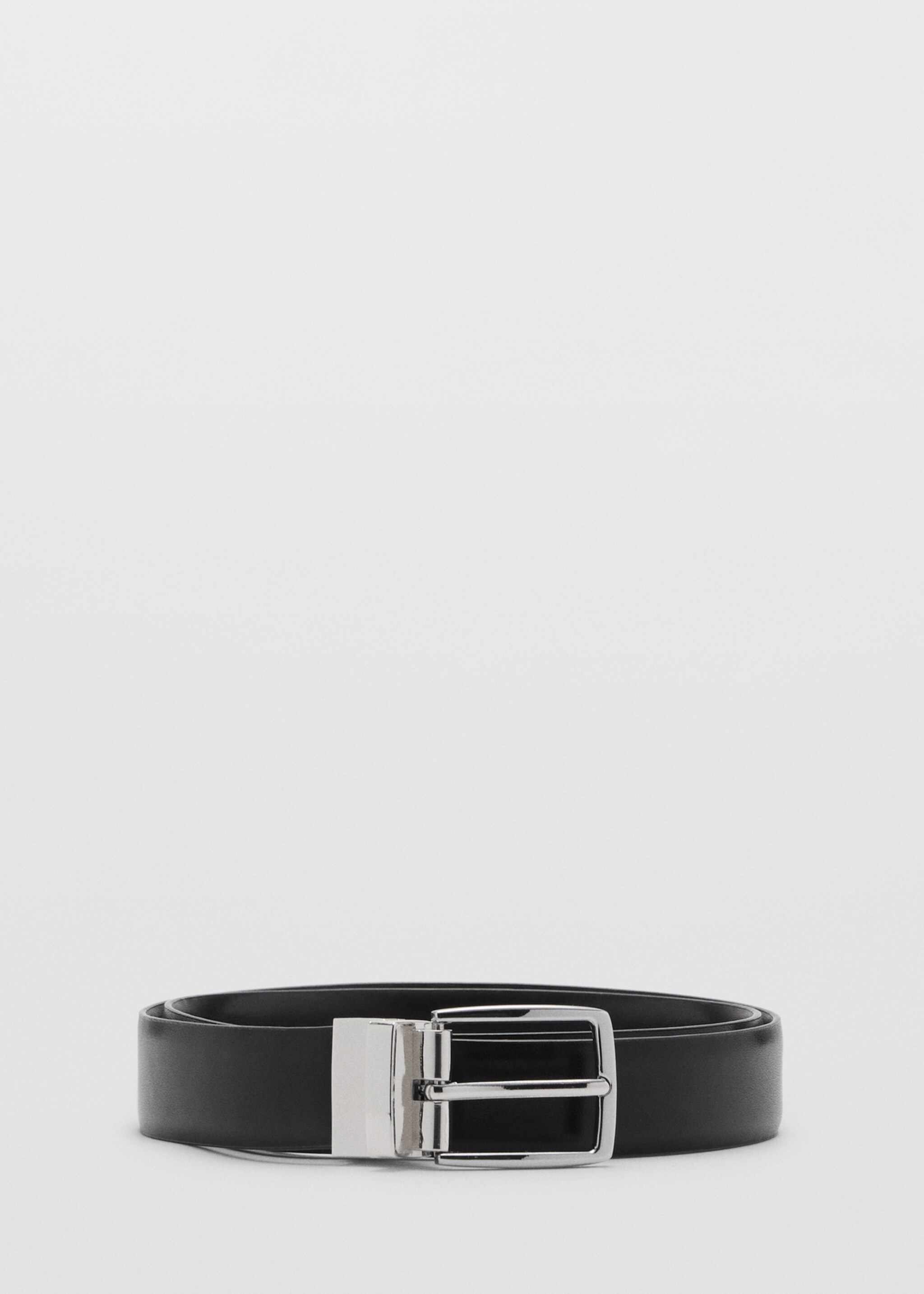 Reversible suit leather belt - Article without model, Black. Ref: 87020608-00.