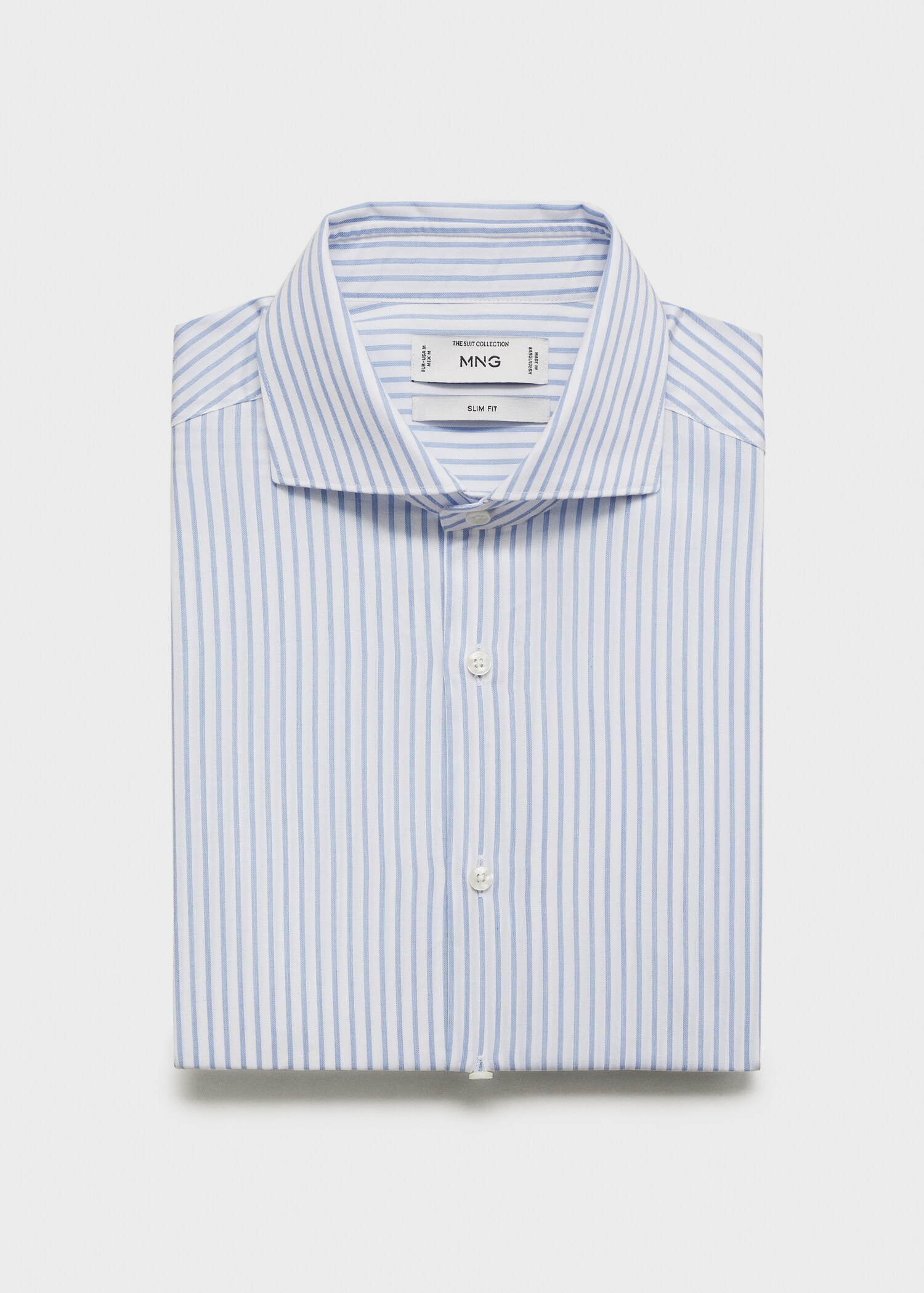 Slim fit cotton striped suit shirt - Details of the article 8