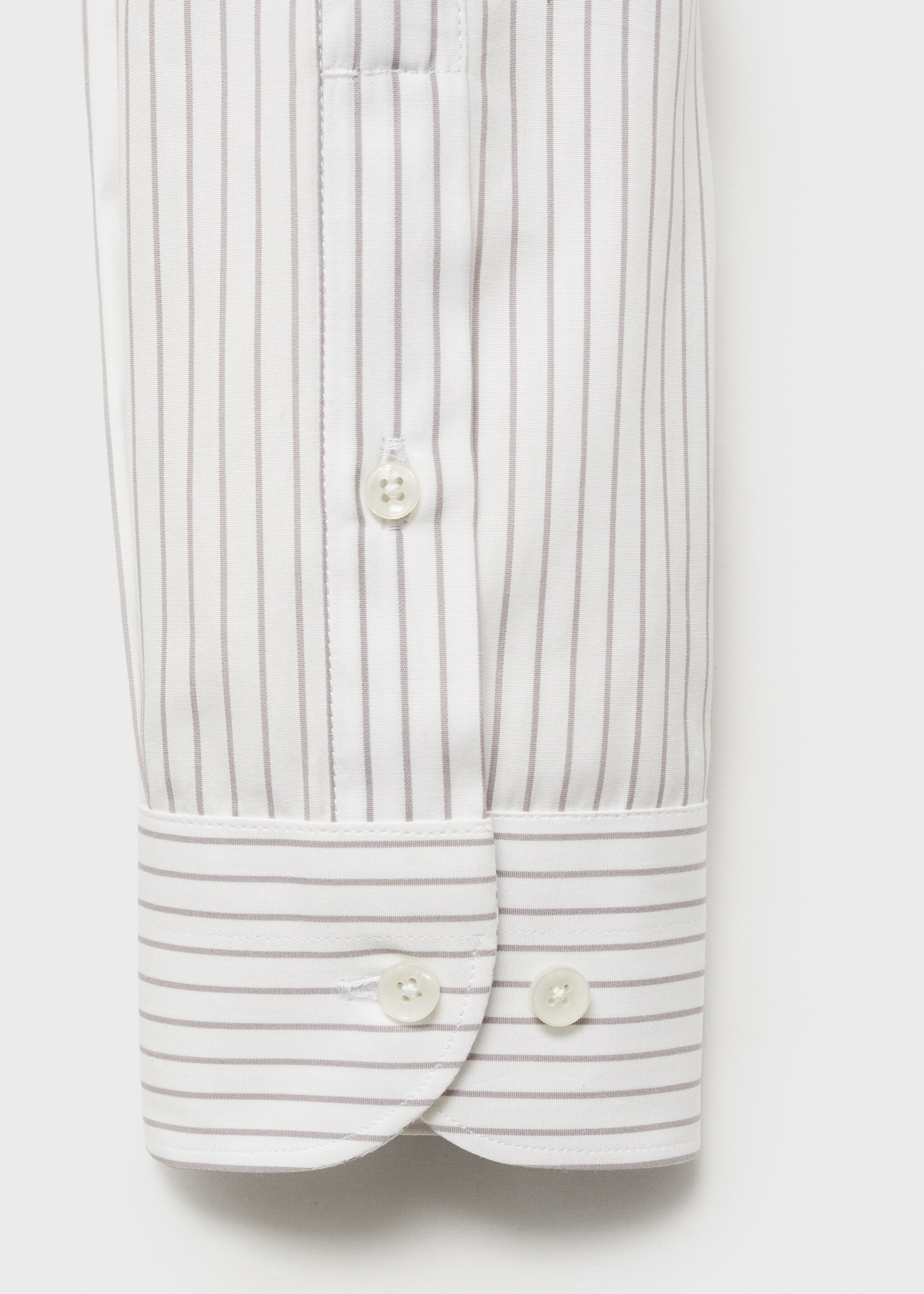 100% cotton striped suit shirt - Details of the article 0, Grey. Ref: 87020617-00.