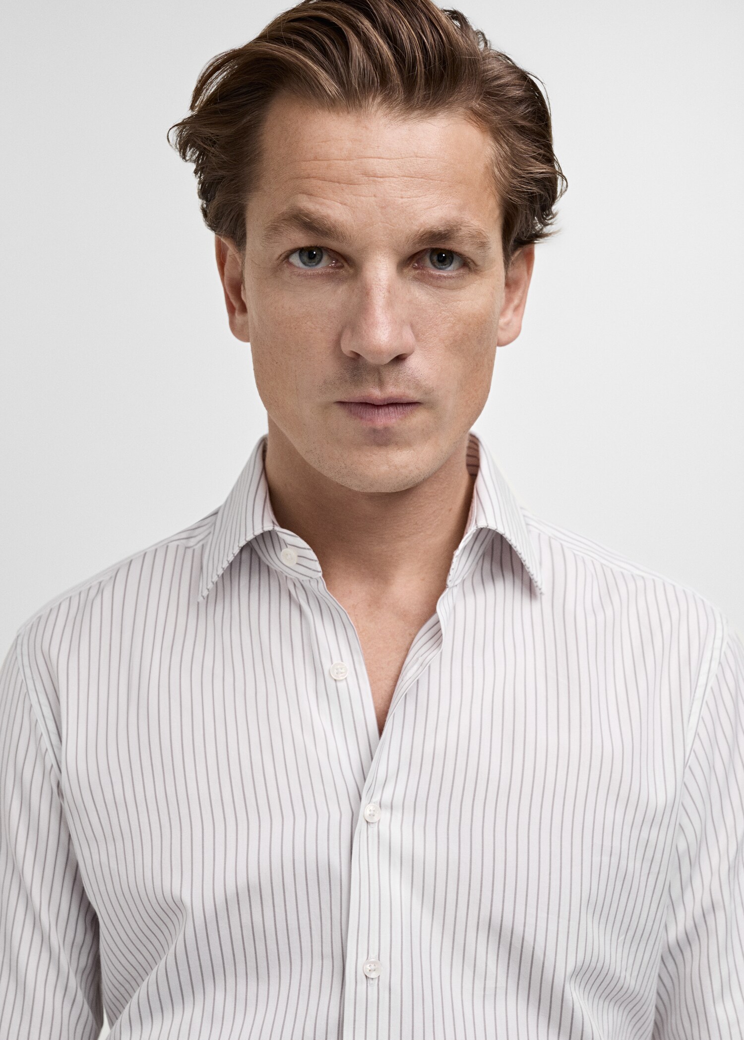 100% cotton striped suit shirt - Details of the article 1