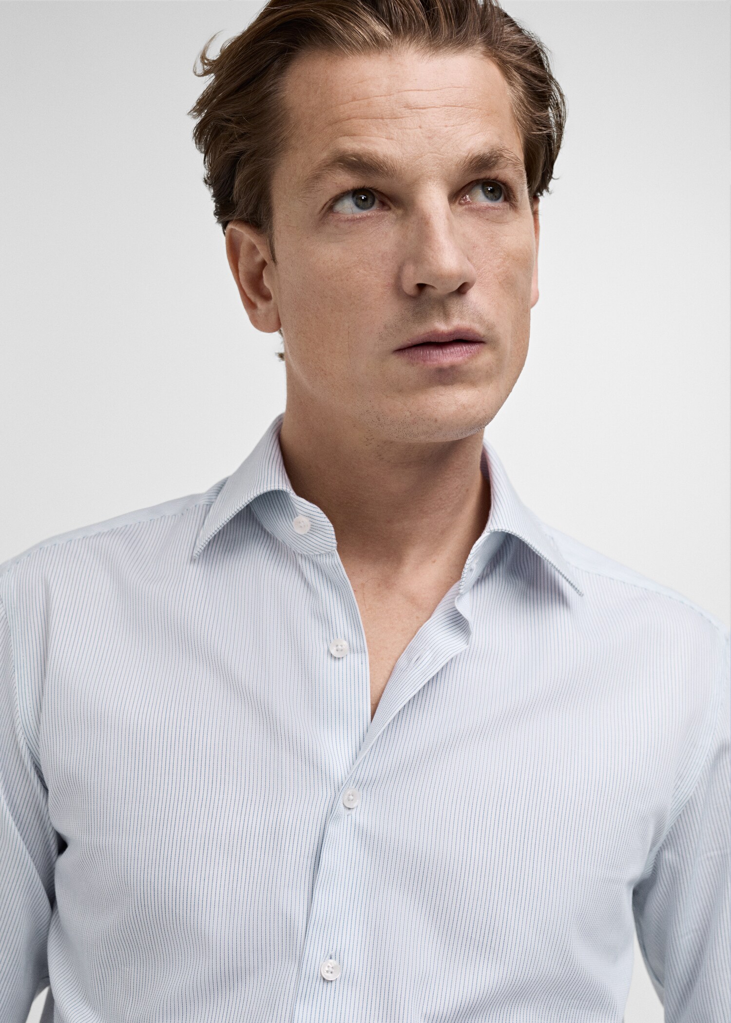 100% cotton striped suit shirt - Details of the article 1