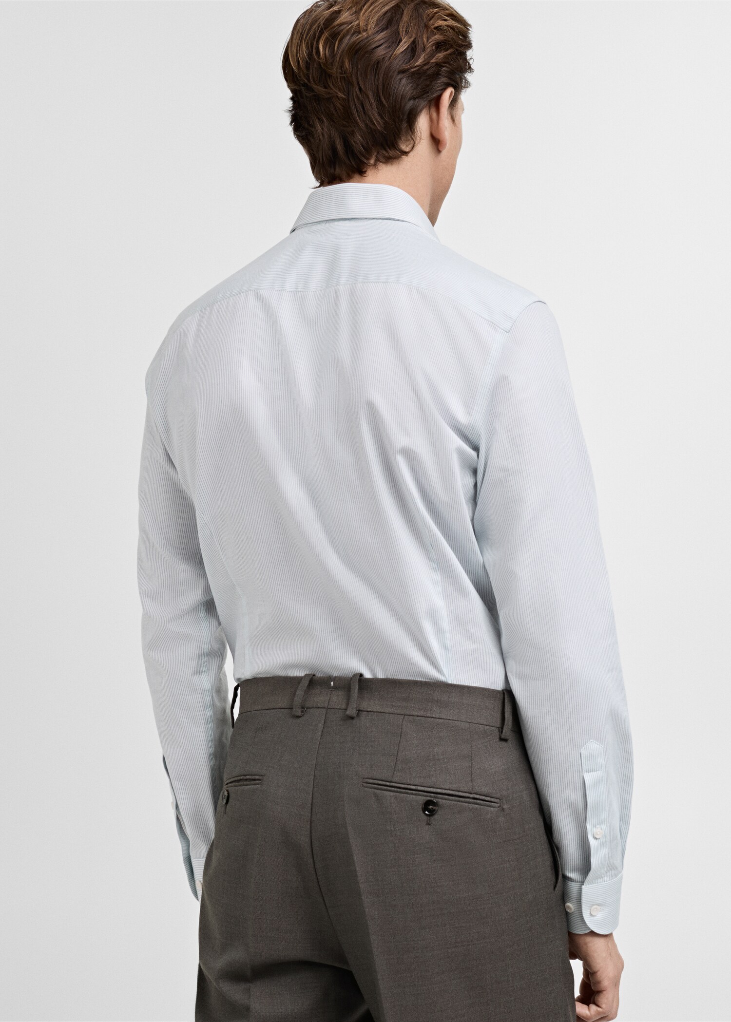 100% cotton striped suit shirt - Reverse of the article