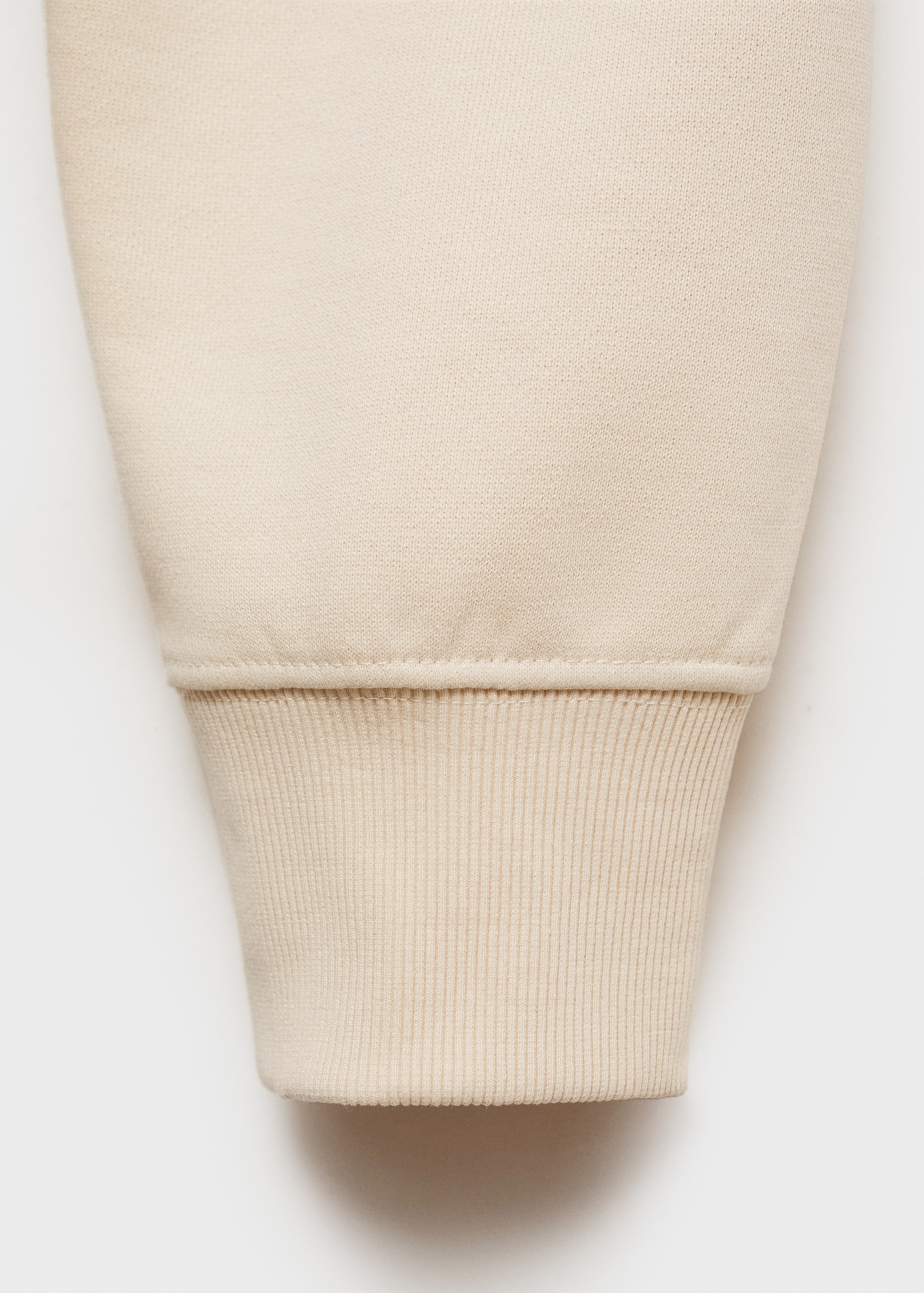 Polo-Sweatshirt mit angerauter Innenseite und regulärer Passform - Detail des Artikels 0, Ecru. Ref: 87020619-00.