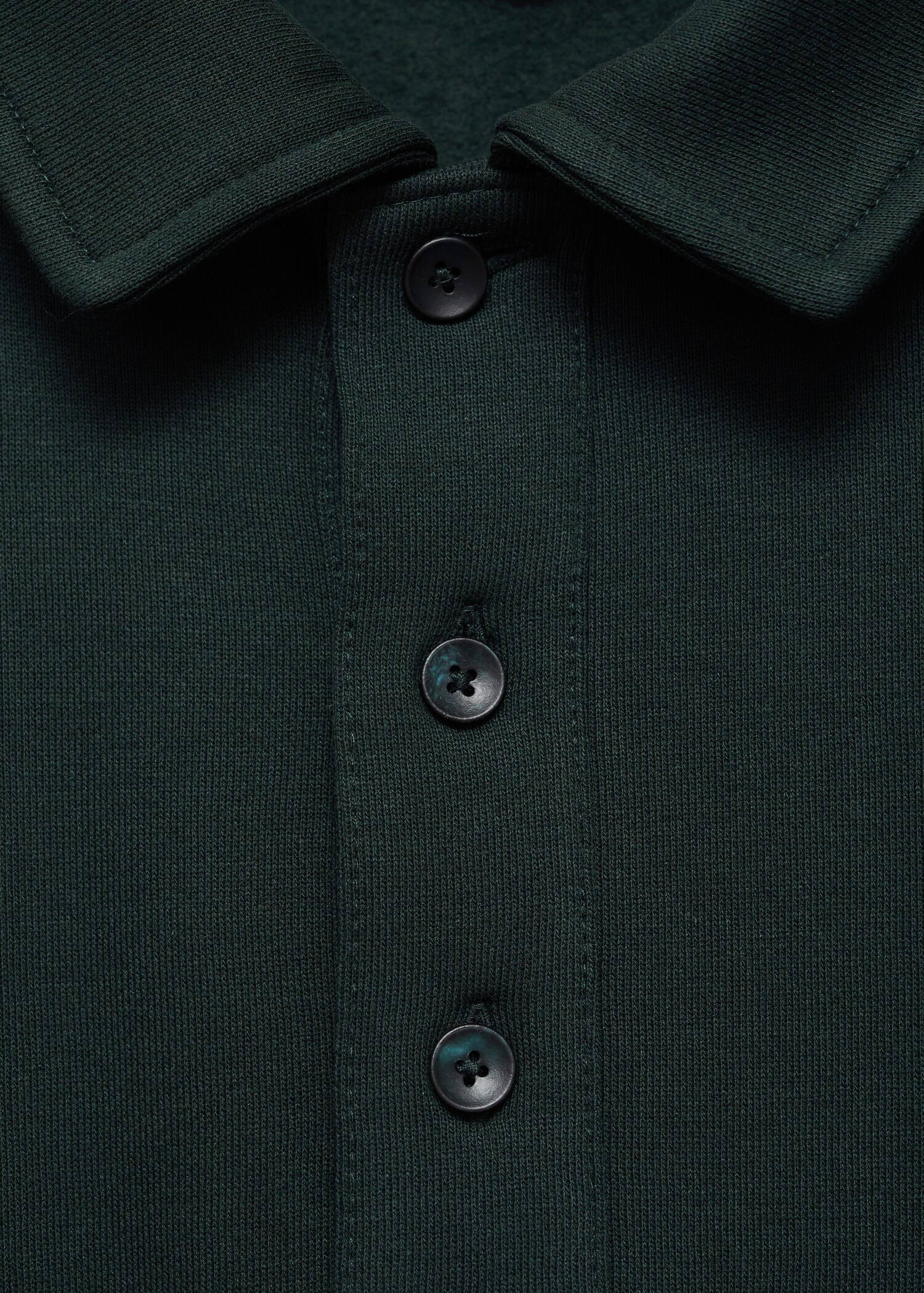 Polo-Sweatshirt mit angerauter Innenseite und regulärer Passform - Detail des Artikels 8