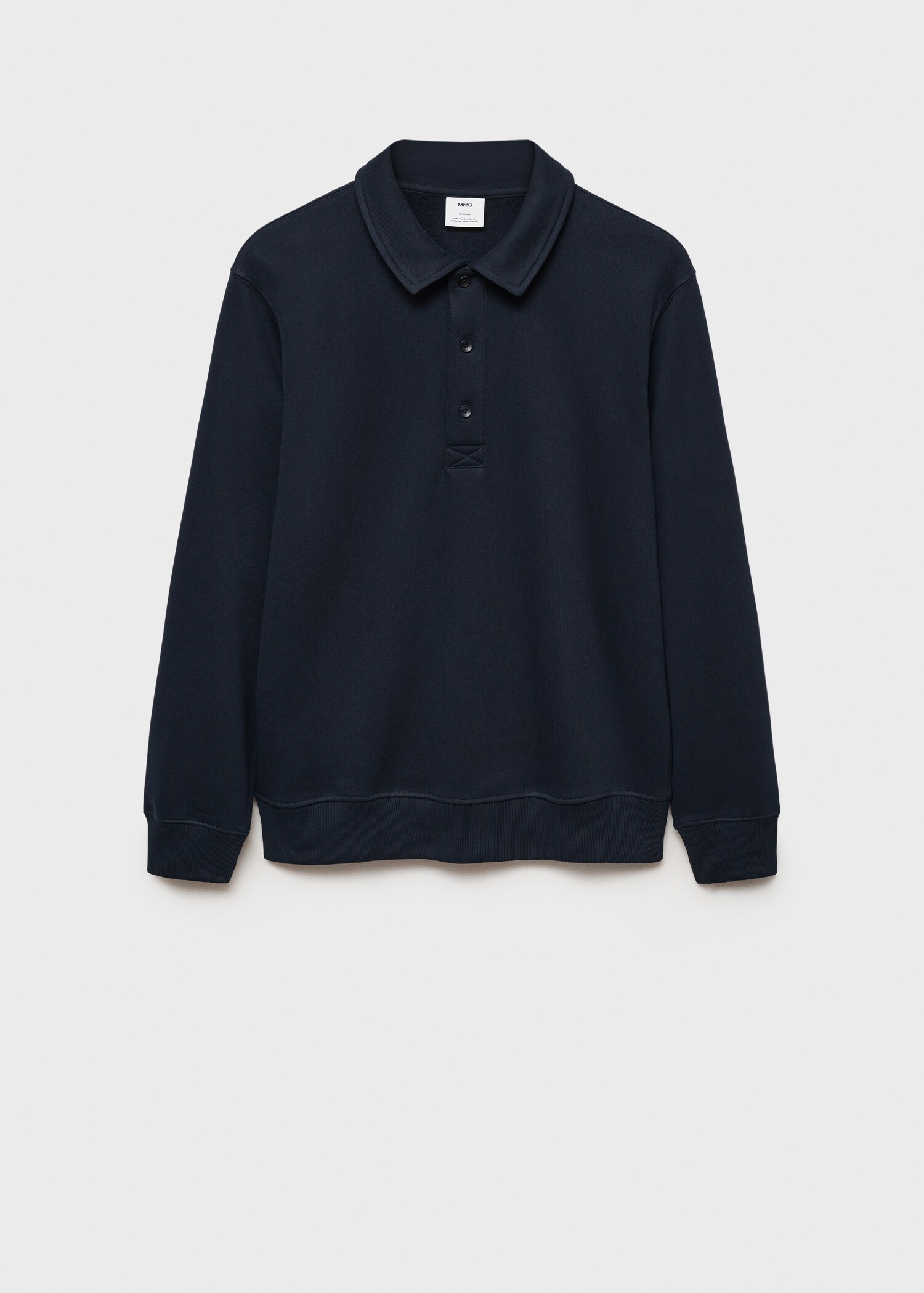 Polo-Sweatshirt mit angerauter Innenseite und regulärer Passform - Artikel ohne Model