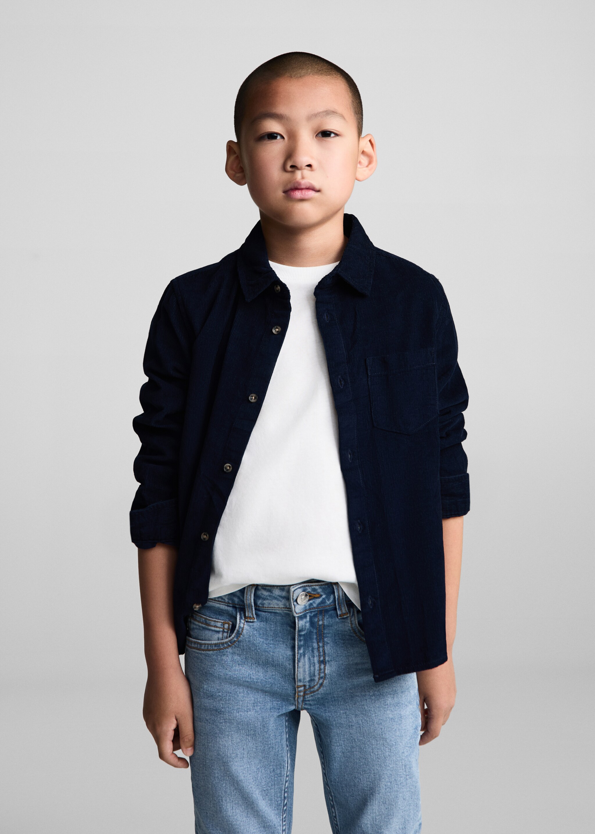 Džíny skinny - Náhled ve středové rovině, Středně modrá. Ref: 87020627-00.