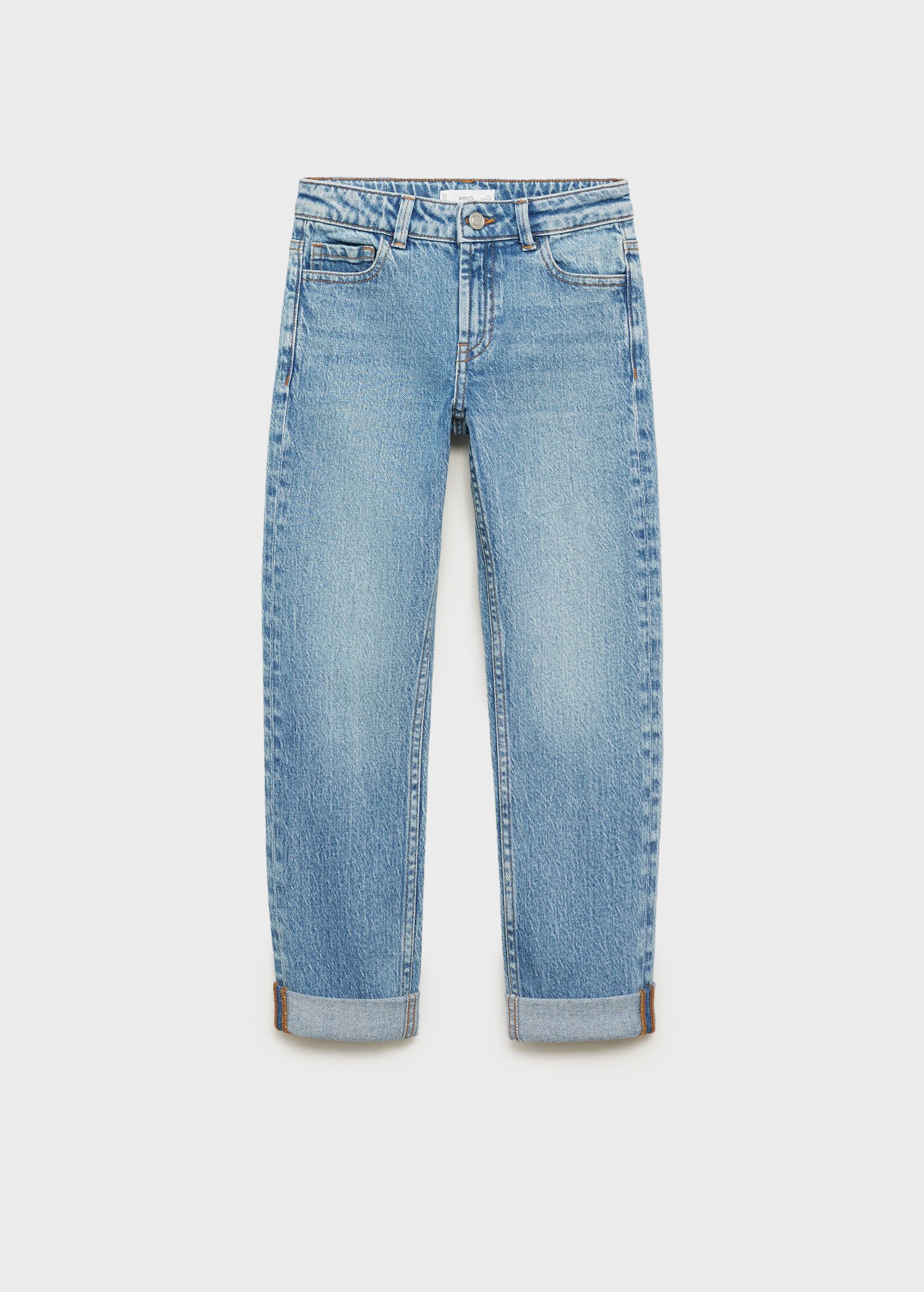 Gerade Jeans mit Umschlag - Artikel ohne Model