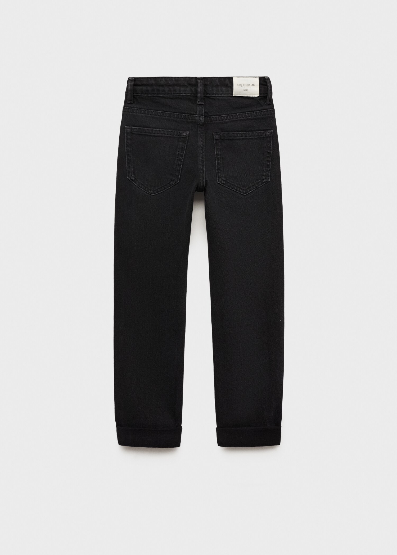 Alul felhajtott, egyenesszárú farmer - A cikk hátulja